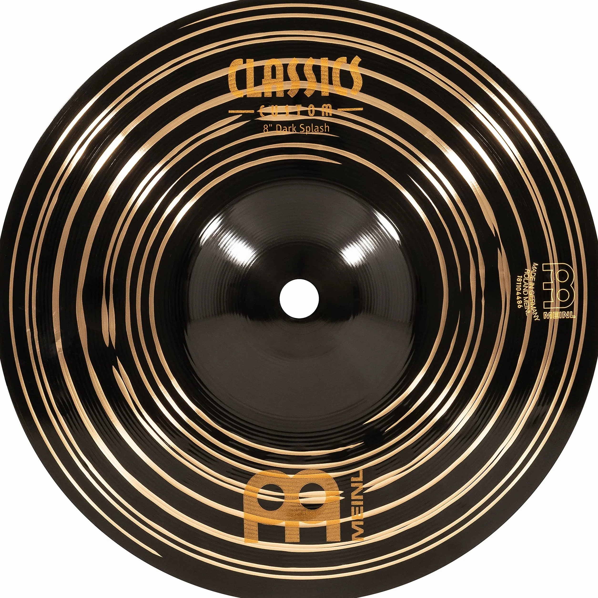 Meinl Cymbals Classics Custom Dark 20 cm Splash Talerz do zestawu perkusyjnego - Made in Germany - B12 Bronze, 2-letnia (CC8DAS)