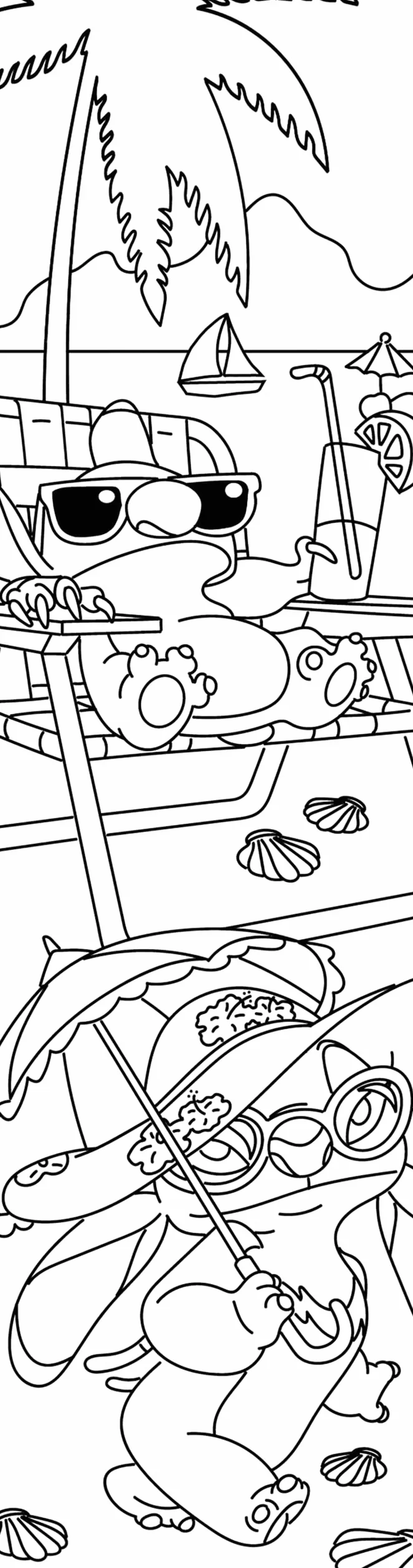 Marque-pages Disney Stitch: 40 marque-pages à colorier