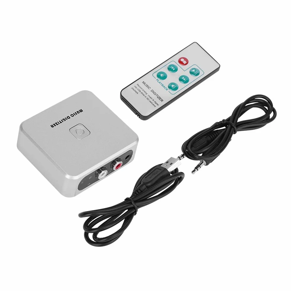 Mugast Digitizer muzyczny, Mugasto9cbztx2gi, interfejs USB, uchwyt na blacie, analogowy konwerter audio na MP3 z portami 3,5 mm i