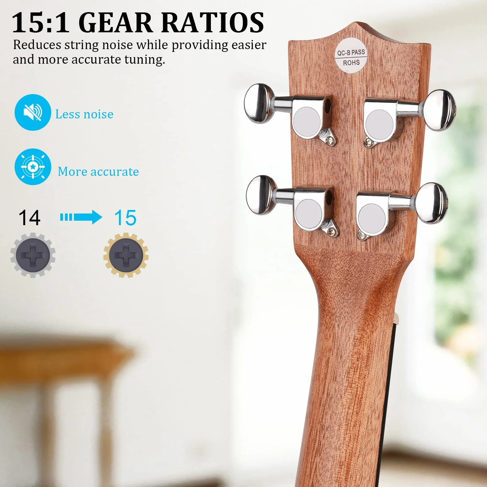 Sapele Ukulele sopranowe, zestaw startowy dla dzieci i dorosłych, 50 cm, z torbą, tunerem, nylonowymi strunami, pickiem, paskiem, mała gitara hawajska