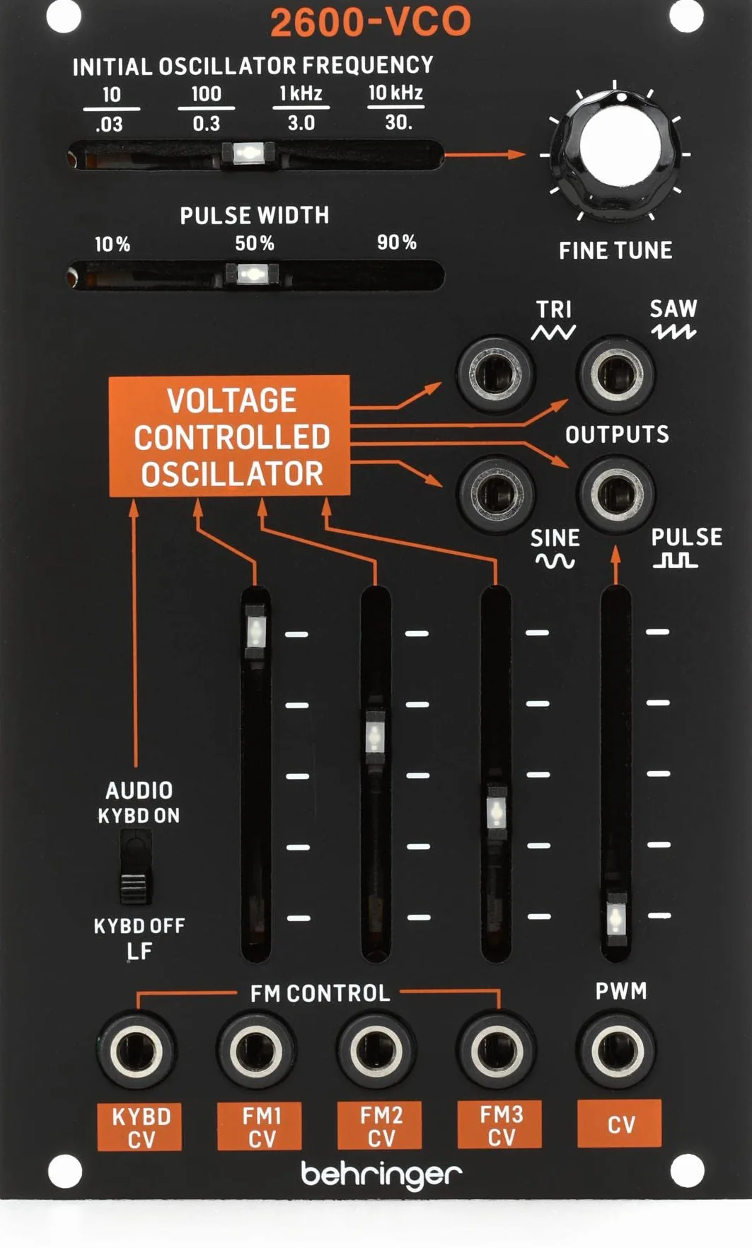 Behringer 2600-VCO Synthesizer Module – Analog Voltage Control Oscillator Module for Eurorack – for Synthesizer Musicians