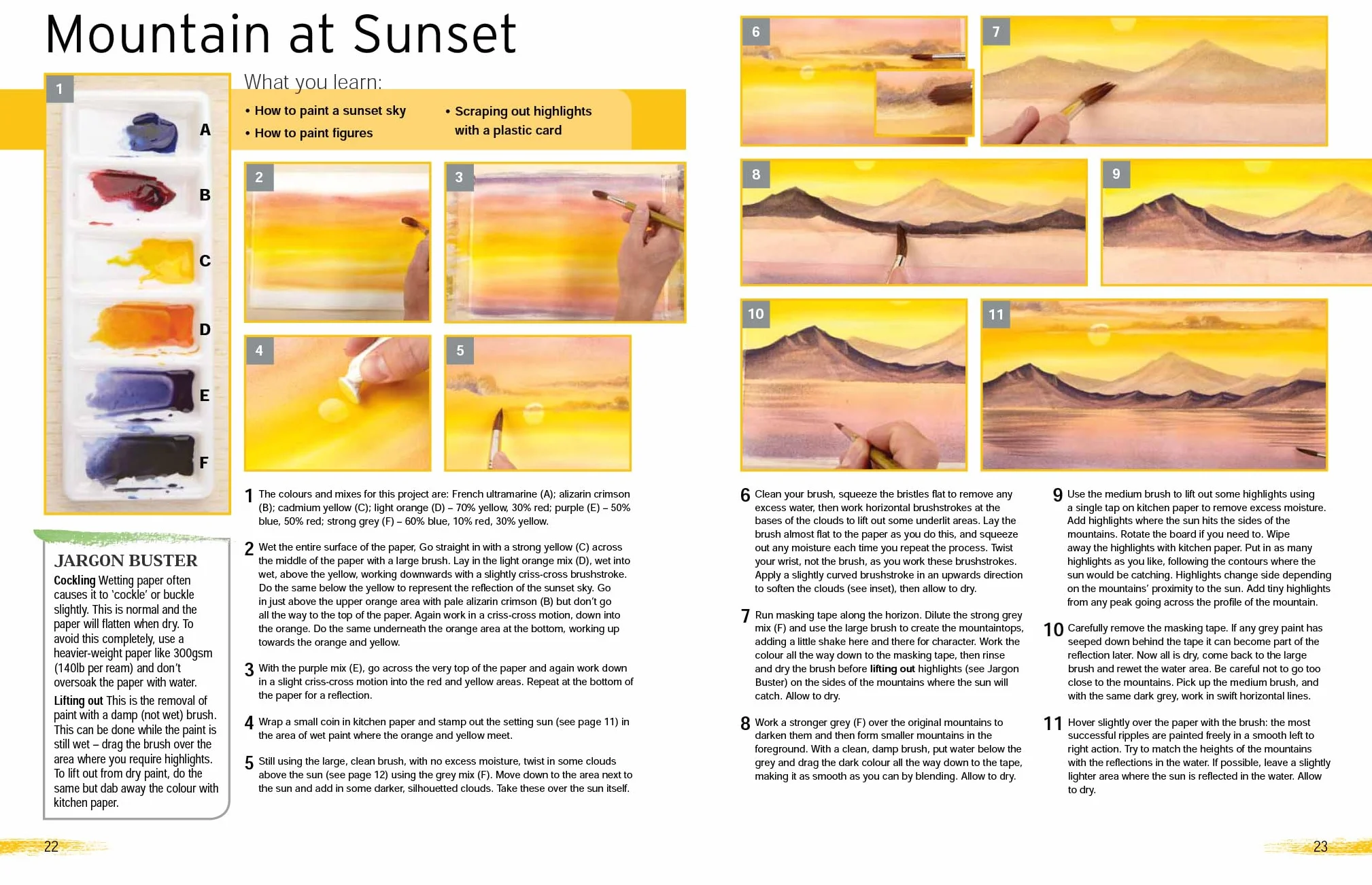Take Three Colours: Mountains in Watercolour: Start to Paint with 3 Colours, 3 Brushes and 9 Easy Projects