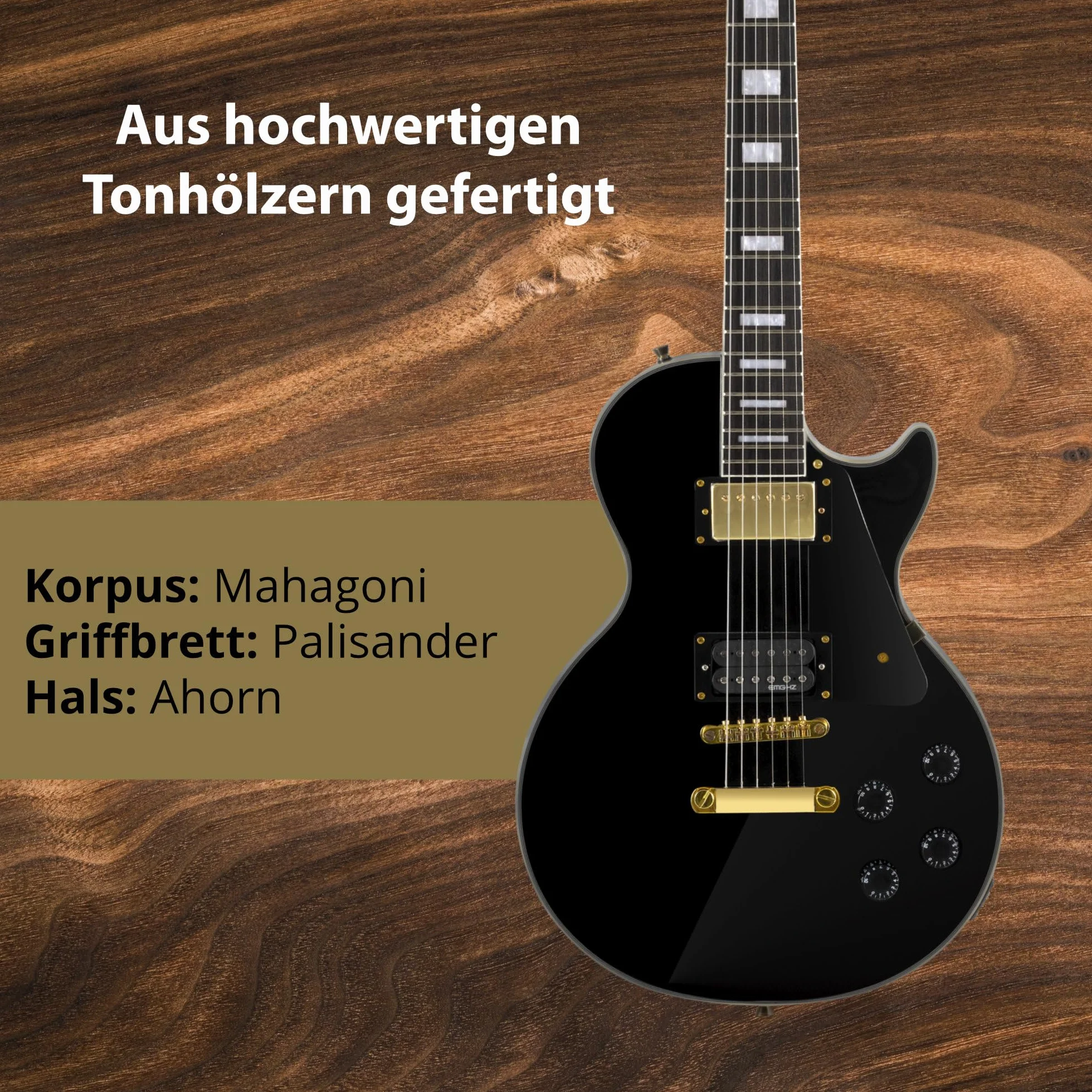 Rocktile Pro L-200BK gitara elektryczna czarna Deluxe