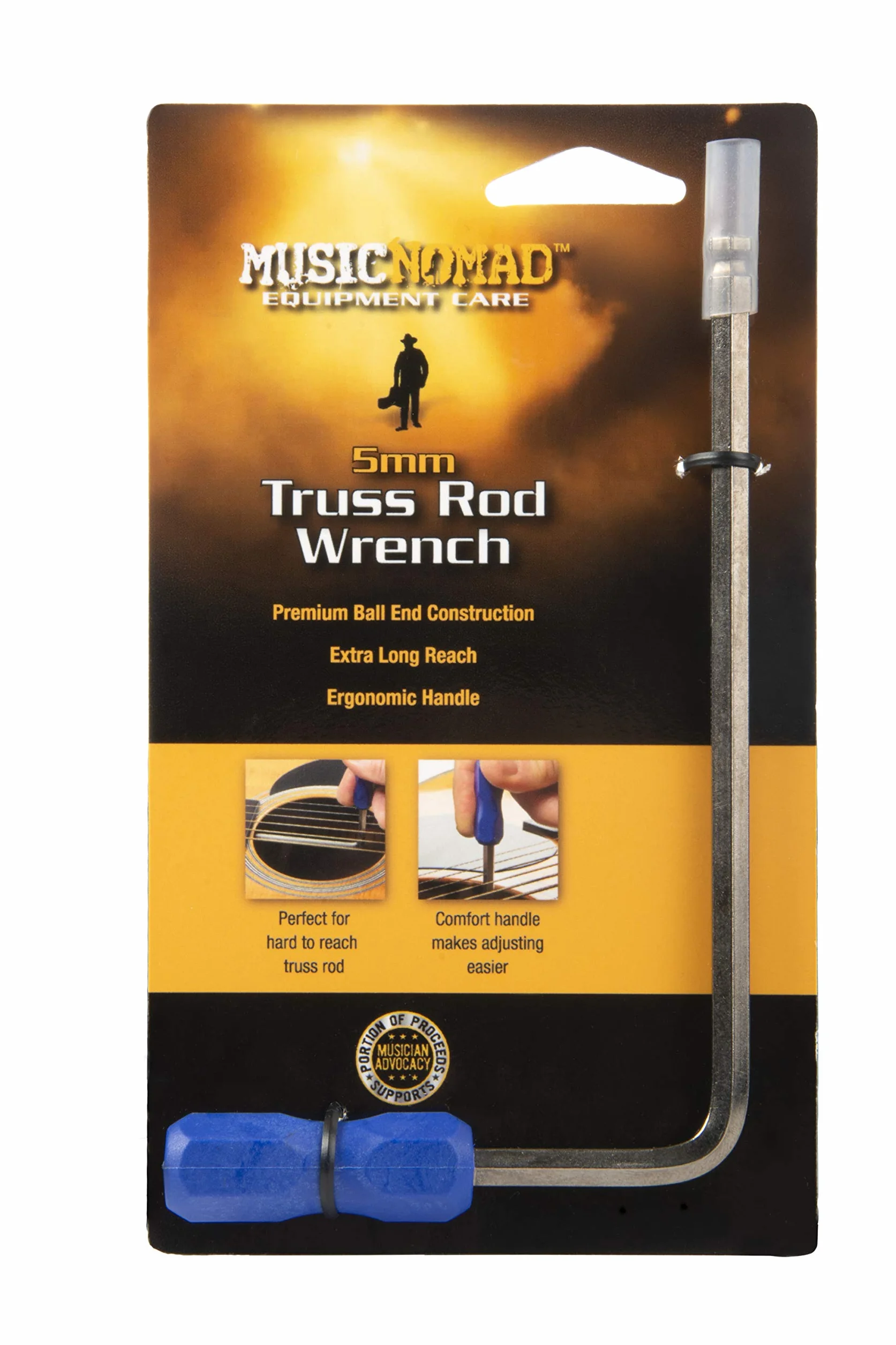 MusicNomad MN236 Premium Rod Wrench - 5 mm for MARTIN Guitars