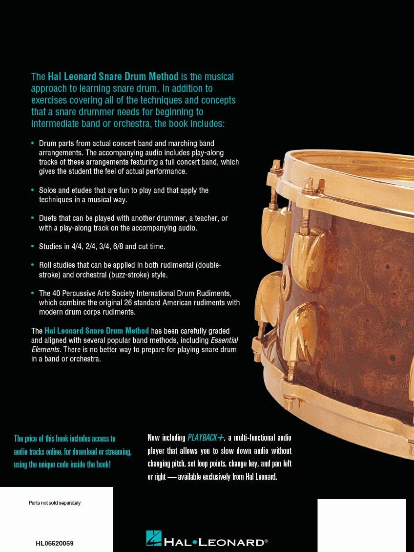 Hal leonard snare drum method caisse claire: The Musical Approach to Snare Drum for Band and Orchestra