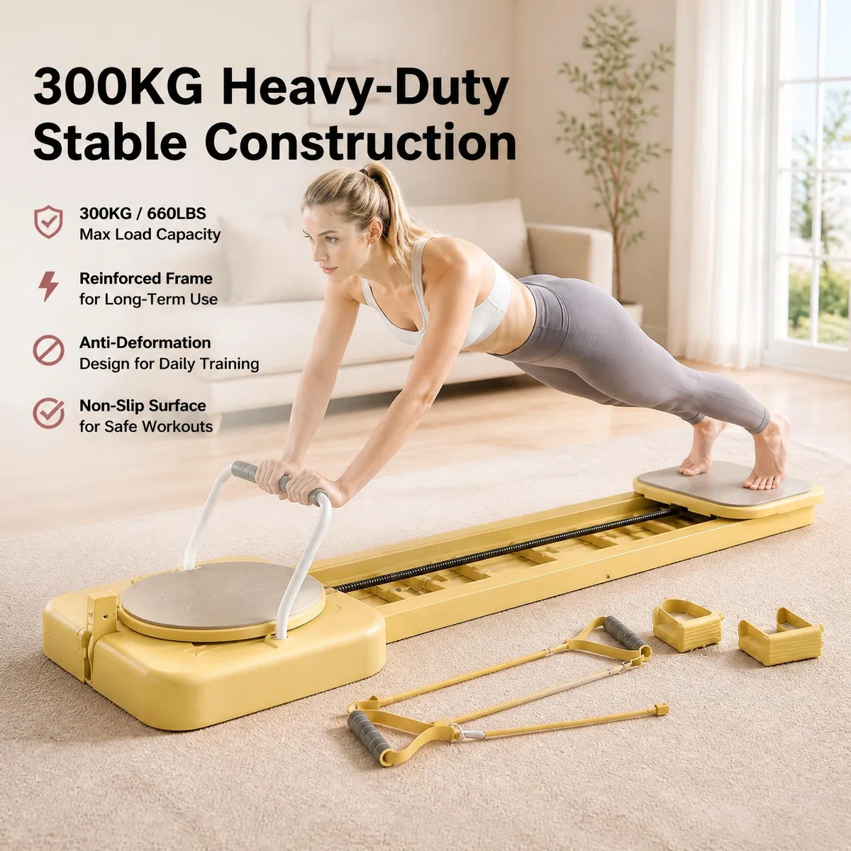 Pilates Core Bed Home System, wielofunkcyjny sprzęt fitness ze składaną konstrukcją - oszczędność miejsca