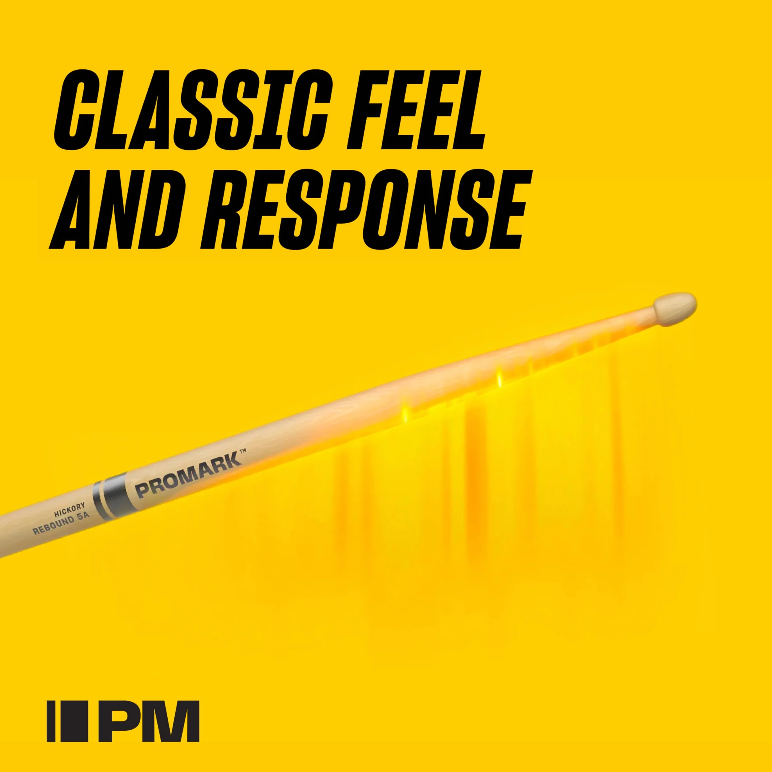 ProMark Rebound 5A Hickory Drumstick, końcówka z drewna żołędziowego, bonus FireGrain 4-pak