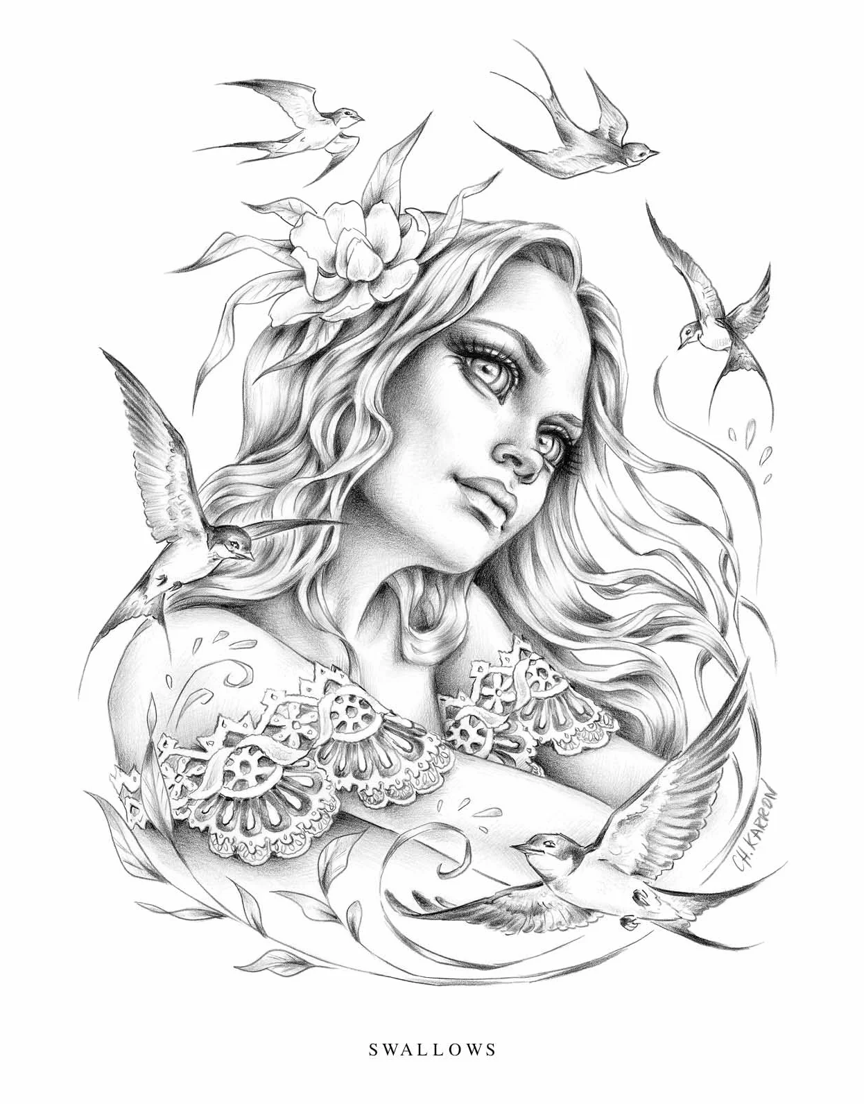 Wildflower Folk Coloring Book