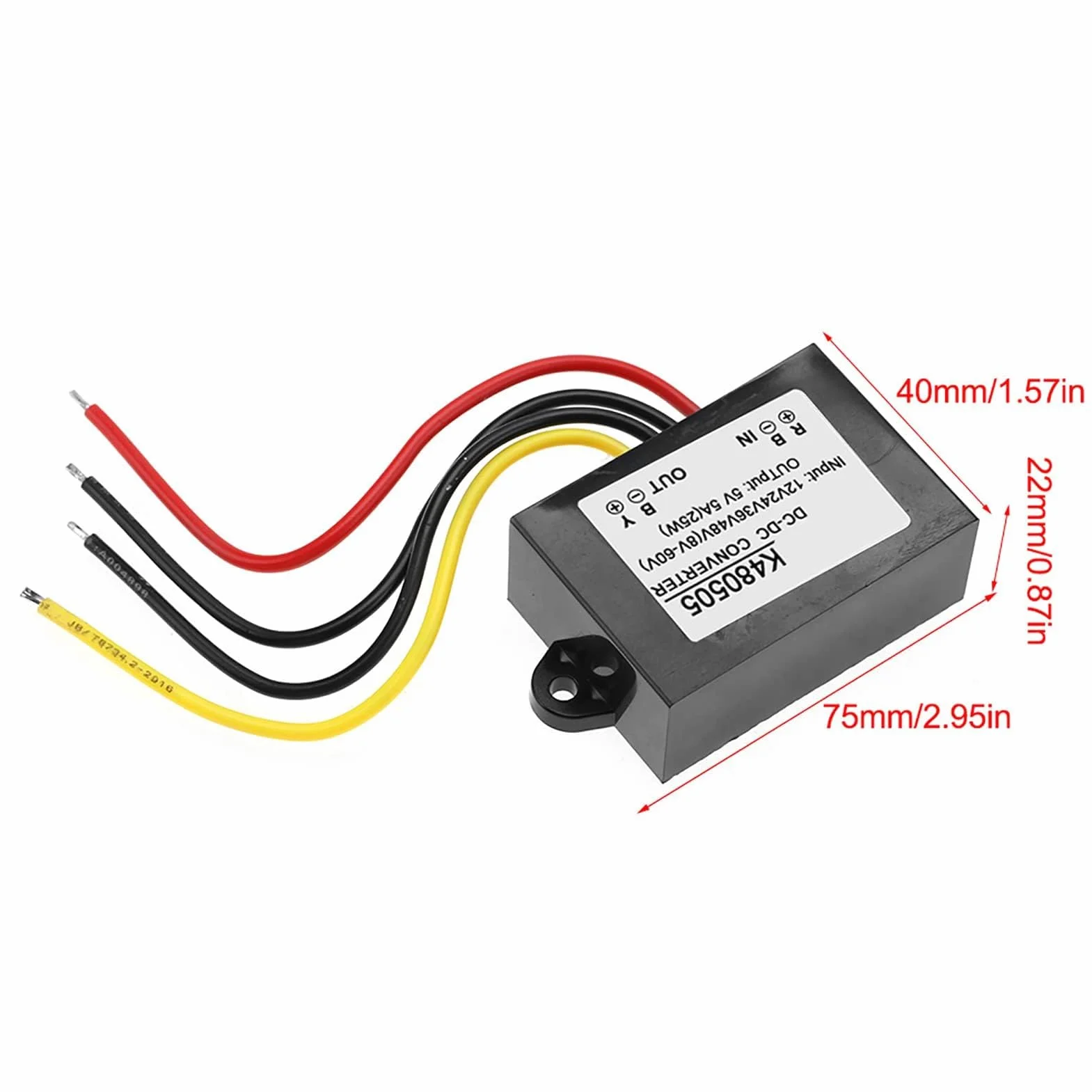 DC-DC zasilacz obniżający napięcie 12V/24V/36V/48V do 5V 5A zasilacz obniżający napięcie