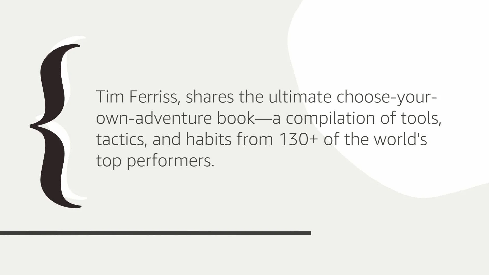 Tribe of Mentors: Short Life Advice from the Best in the World