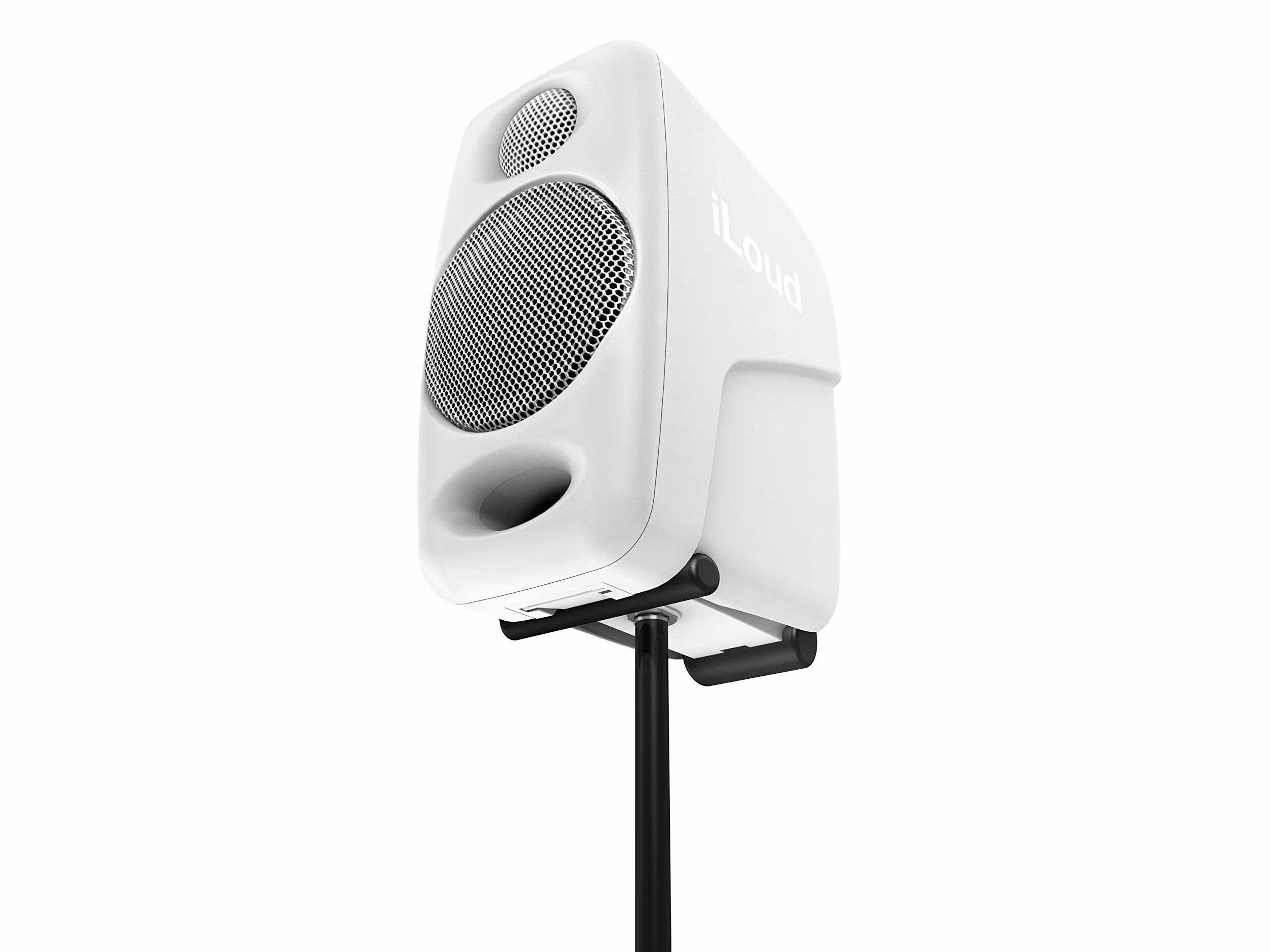 iLoud Micro Monitor White Special Edition – najmniejsza para monitorów referencyjnych studyjnych na świecie, 4 stopnie mocy klasy D, 50 W (RMS) bi-amped, Bass Reflex, biały