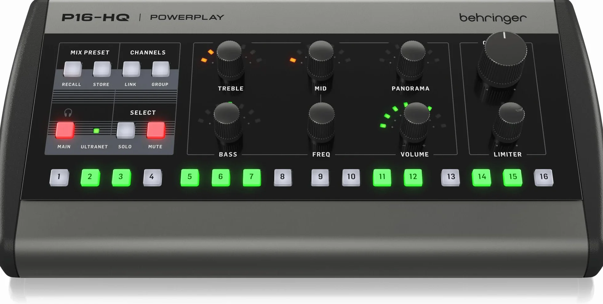 Behringer P16-HQ kanał osobisty mikser monitorujący wysokiej jakości konwersja D/A i precyzyjna kontrola tonów