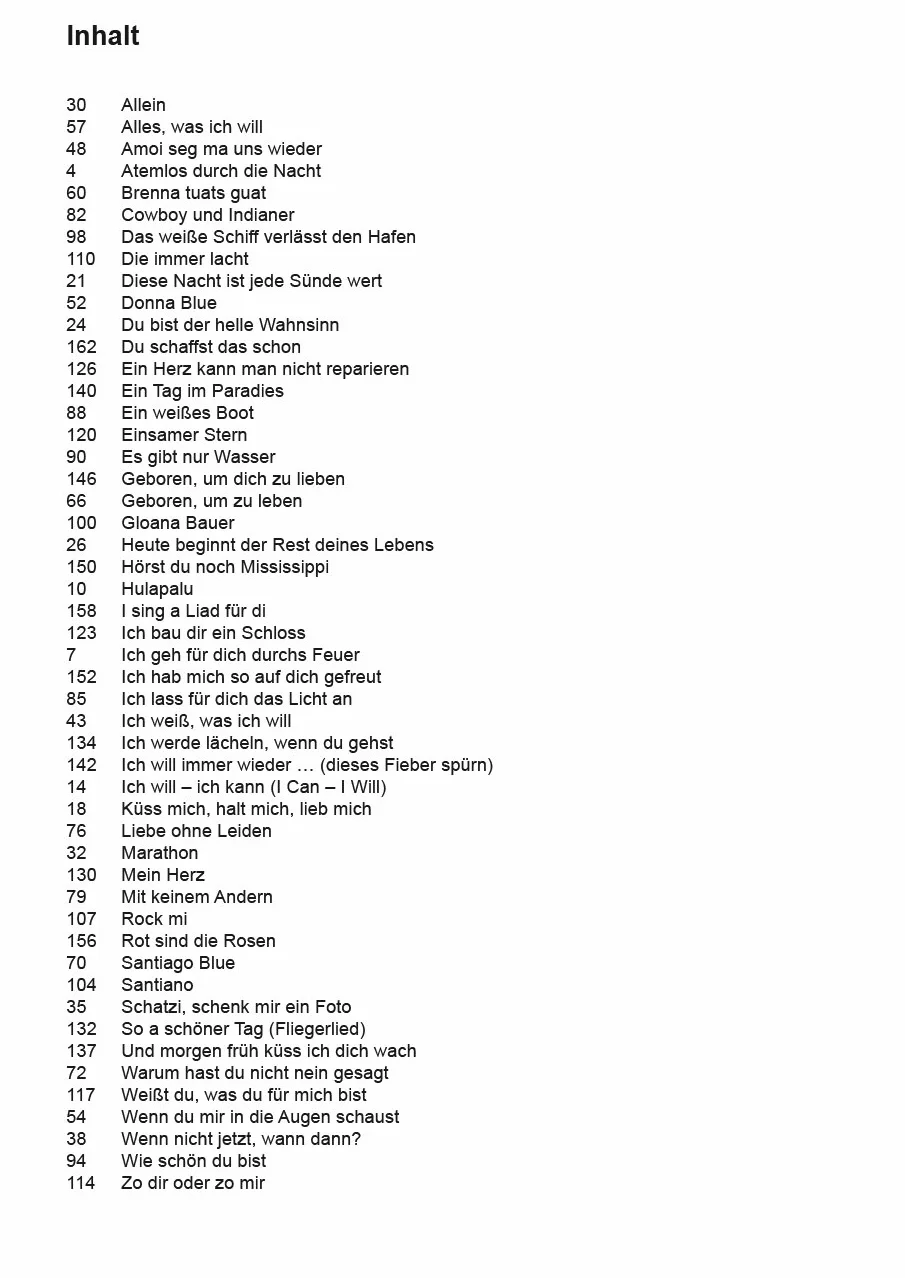 50 deutsche schlager und hits in c-dur: für Keyboard, E-Piano, Gitarre