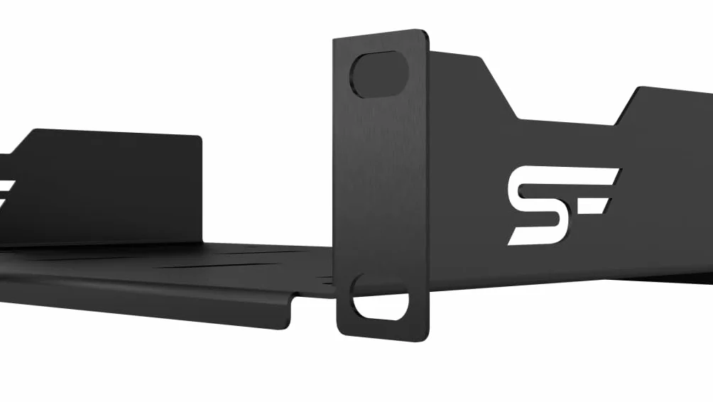Półka Stała Rack 10 cali 1U 150mm, Metal, Czarny | Półka Rackowa 10 Cali Płaska Perforowana do Montażu w Szafach Serwerowych i Sieciowych w Systemie Rack