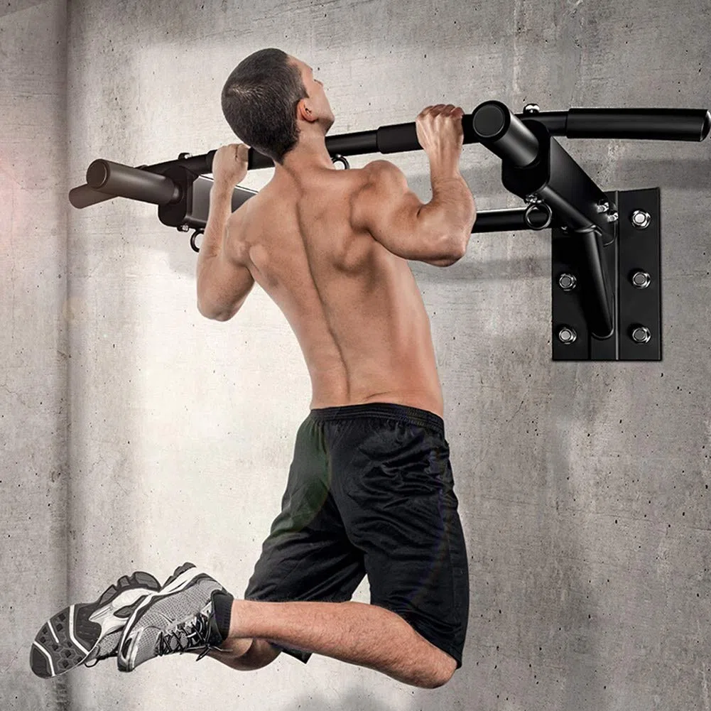 Drążek do podciągania - domowy wewnętrzny podwójny drążek poziomy z pierścieniem i linką do treningu fitness