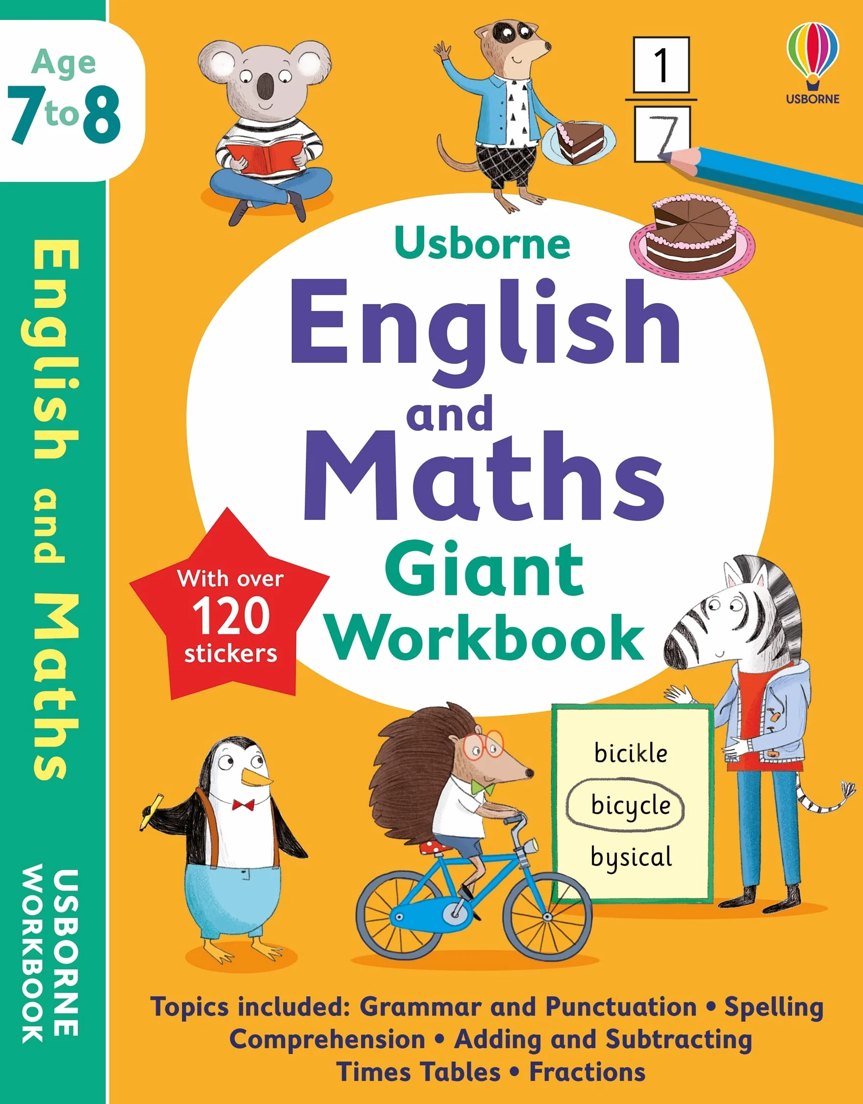 Usborne English and Maths Giant Workbook 7-8 (Usborne Workbooks)