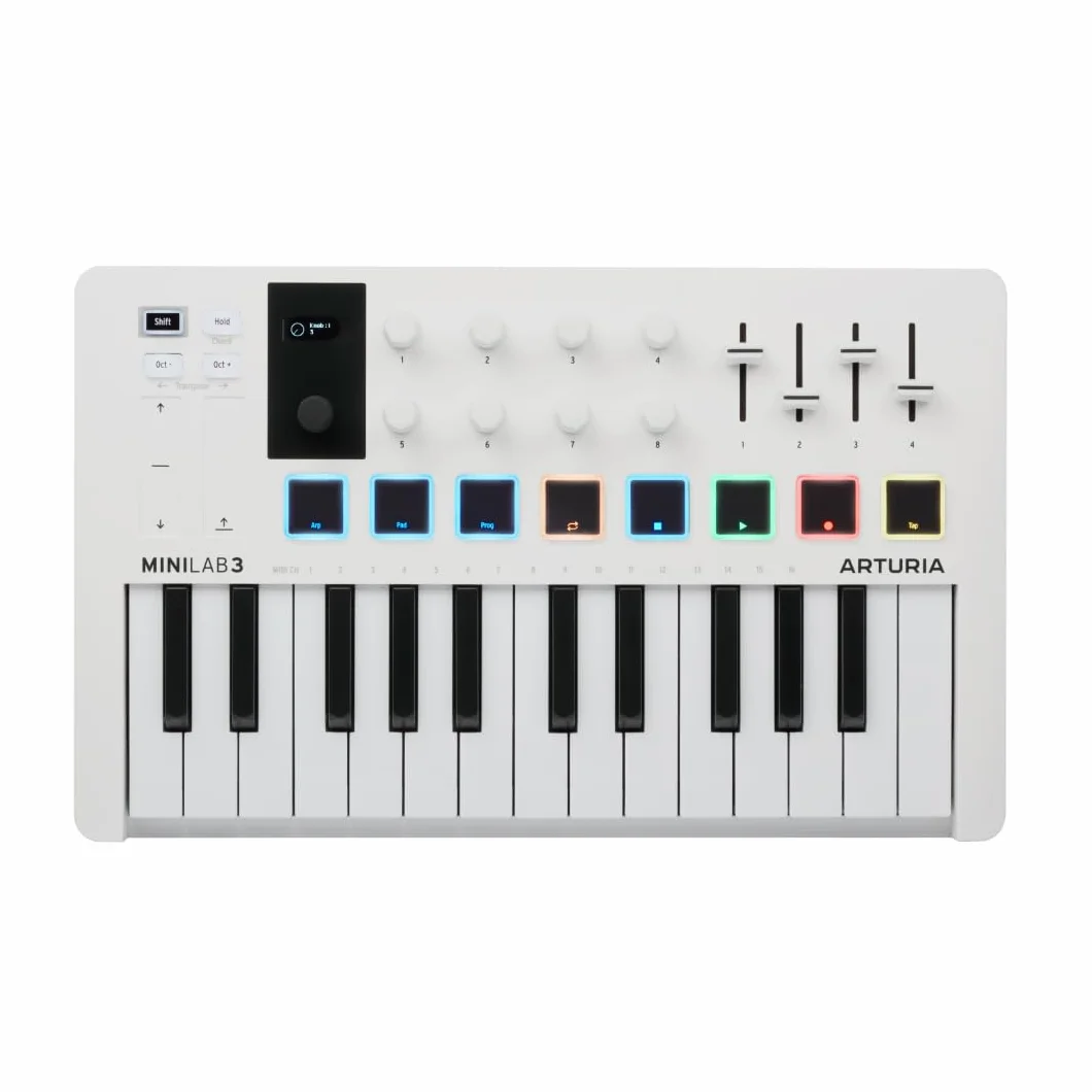 Arturia Minilab 3 Kontroler Midi, Biały, 35.6 x 22.1 x 5.1 cm