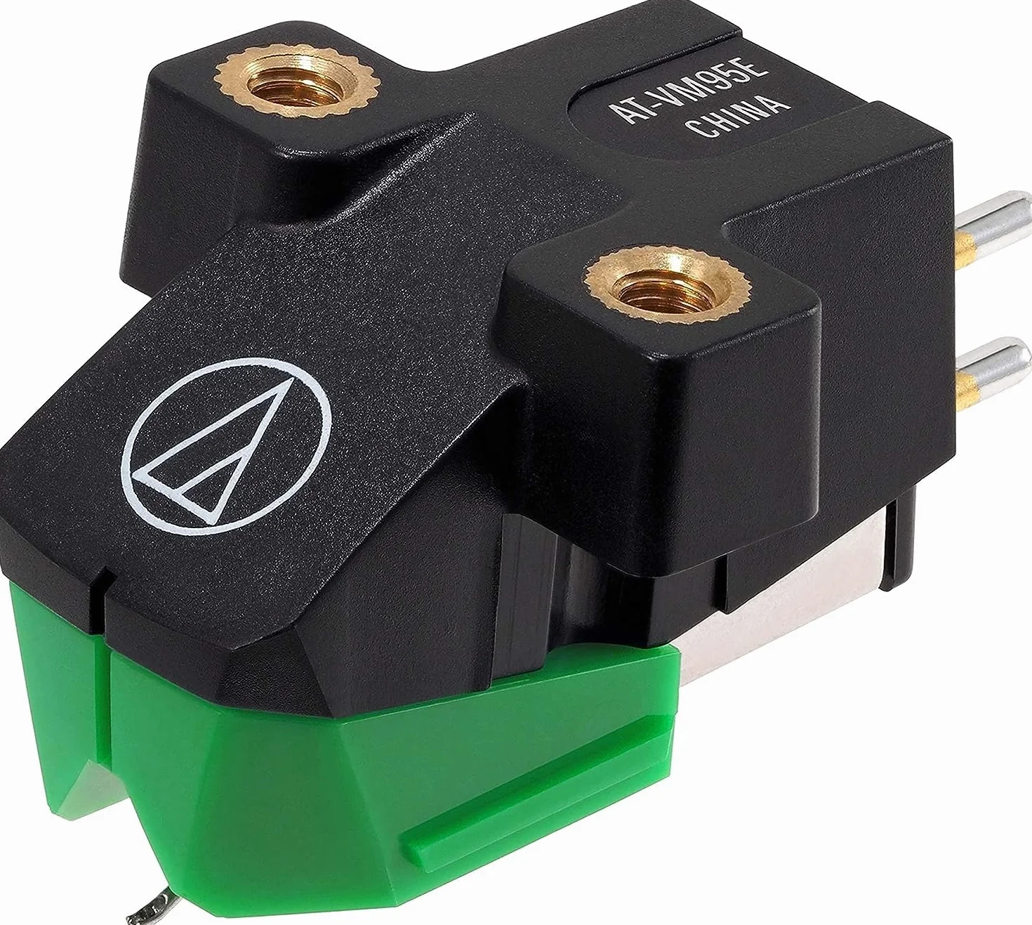 Audio Technica AT-VM95E Dual Moving Magnet Turntable Cartridge (Black/Green)
