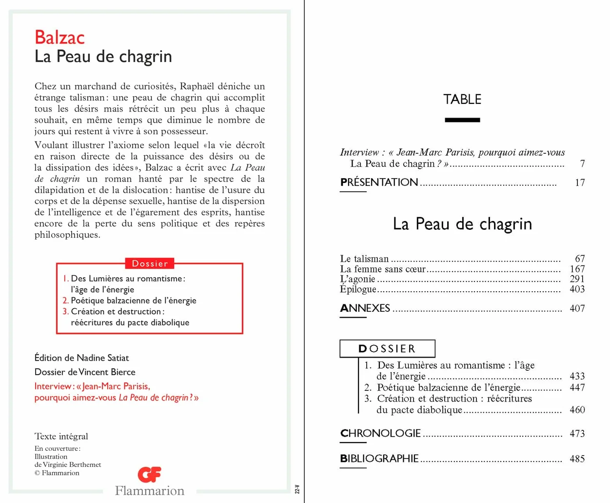 La peau de chagrin: Parcours Les romans de l'énergie: création et destruction