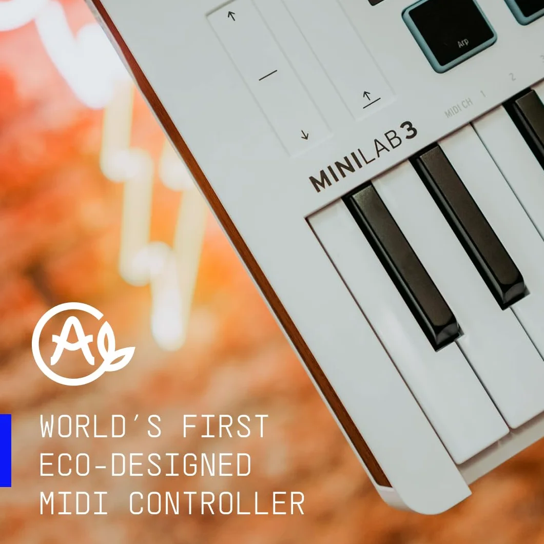 Arturia Minilab 3 Kontroler Midi, Biały, 35.6 x 22.1 x 5.1 cm