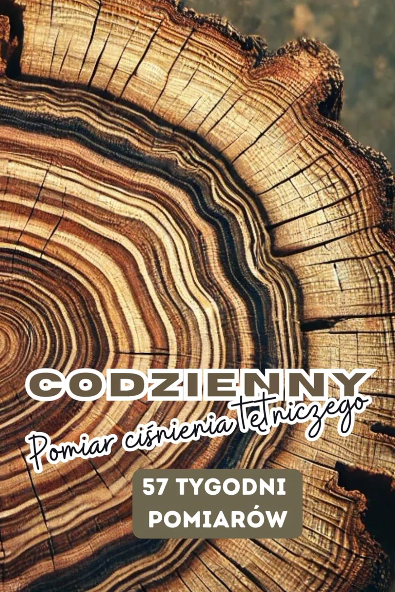 Codzienny pomiar ciśnienia tętniczego w domu: Plaster drewna notes na 57 tygodni pomiarów