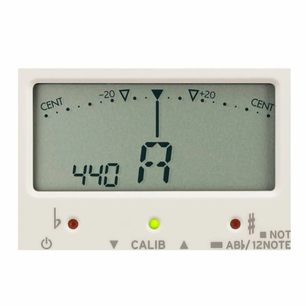 KORG CA-2 chromatyczny cyfrowy tuner do instrumentów strunnych, drewnianych i mosiężnych - biały