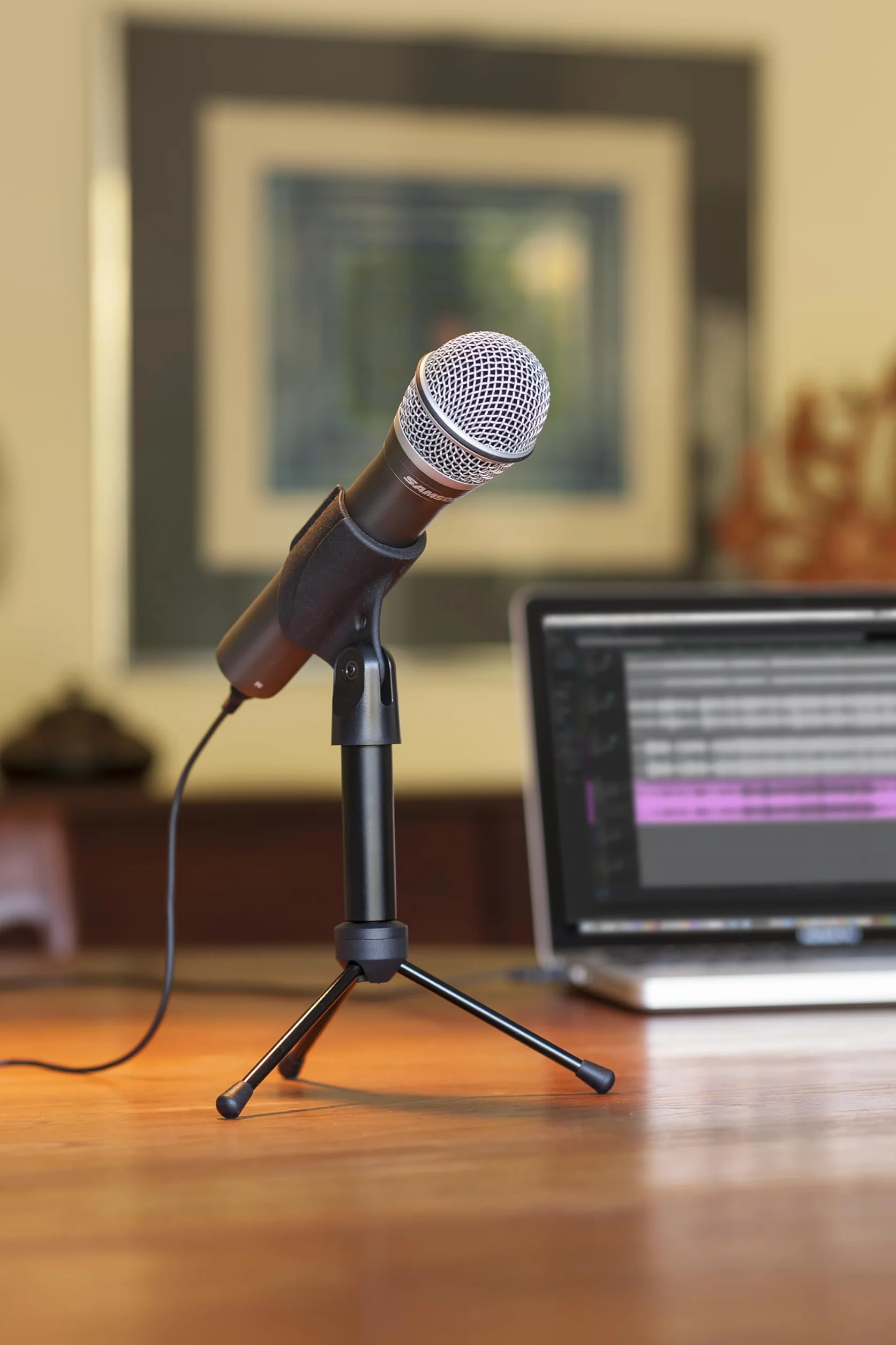 Samson SAM SAQ2U, Q2U USB/XLR Dynamiczny pakiet nagrywania mikrofonu i podcastingu (zawiera klips mikrofonowy, stojak na biurko, przednią szybę i kable), szary