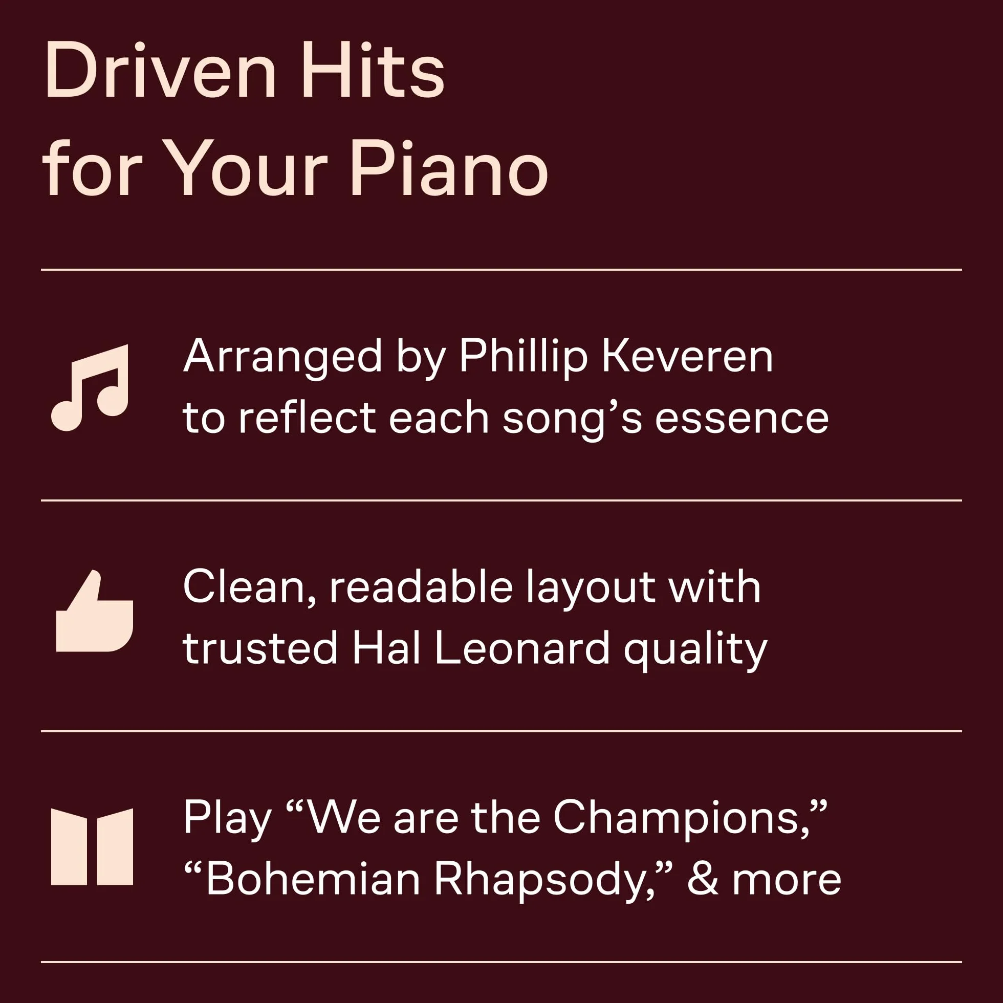 Queen for classical piano - phillip keveren series: Arr. Phillip Keveren the Phillip Keveren Series Piano Solo