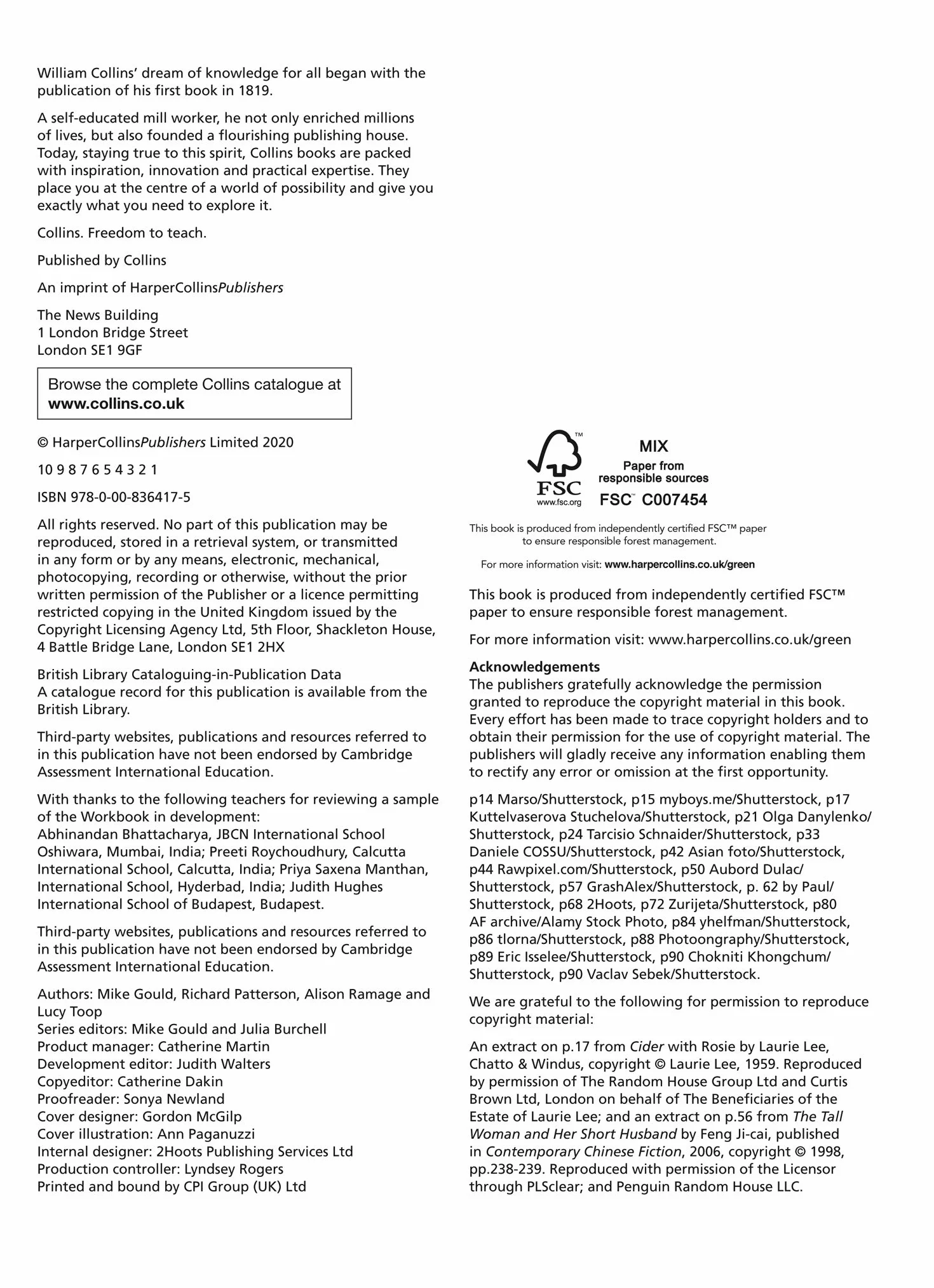 Lower Secondary English Workbook: Stage 7