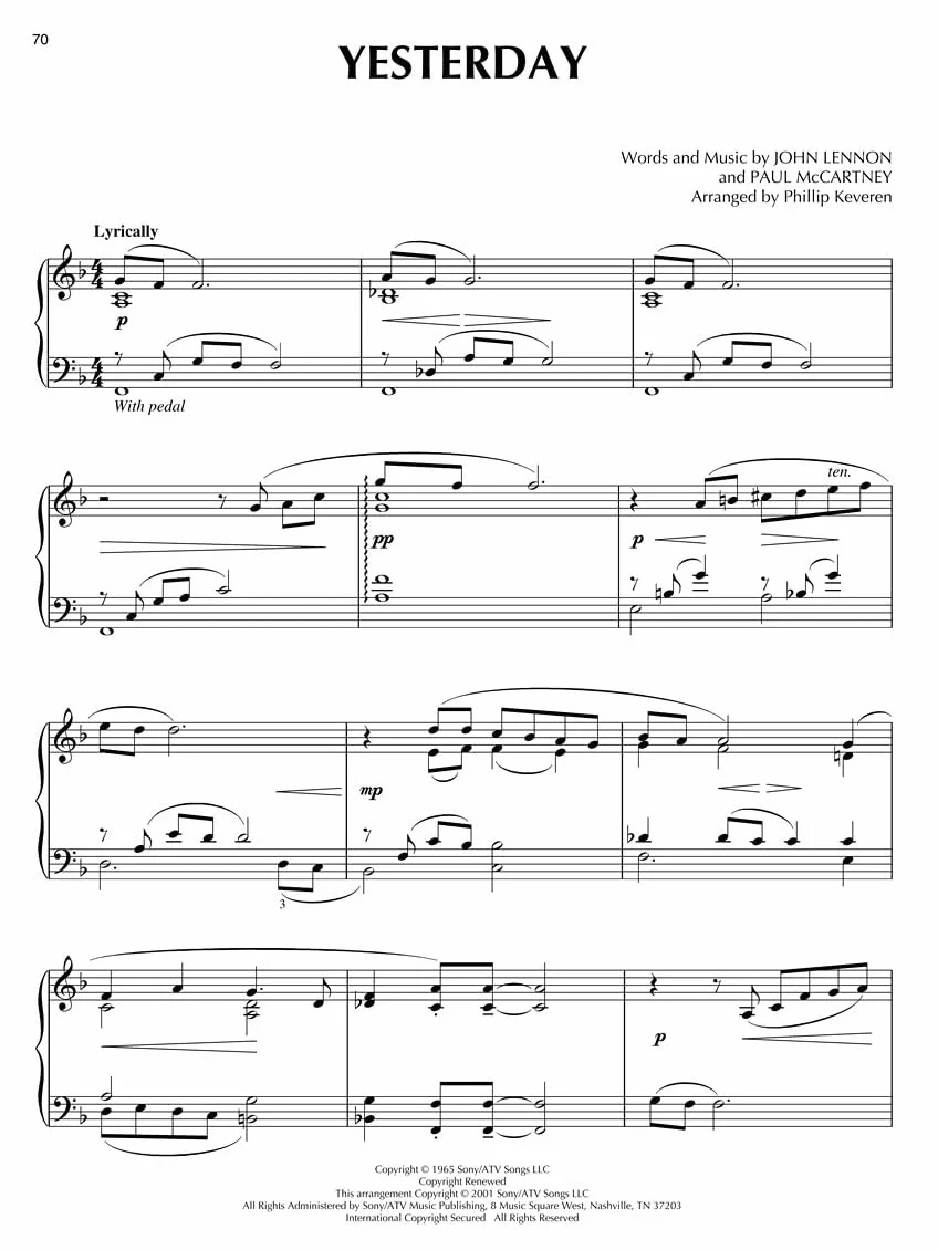 The beatles - 18 piano solos piano: Arr. Phillip Keveren the Phillip Keveren Series Piano Solo Nfmc 2024-2028 Selection