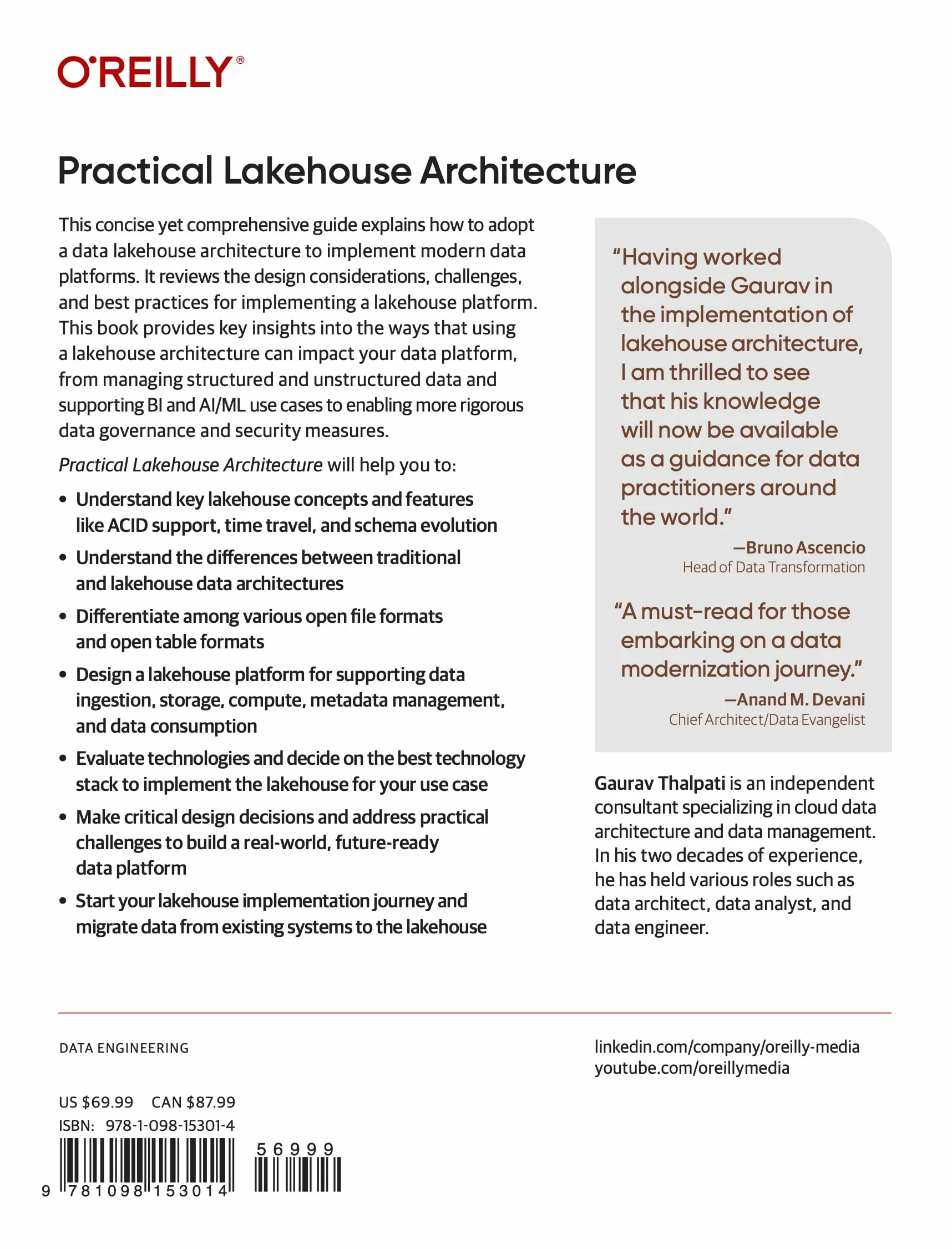 Practical Lakehouse Architecture: Designing and Implementing Modern Data Platforms at Scale