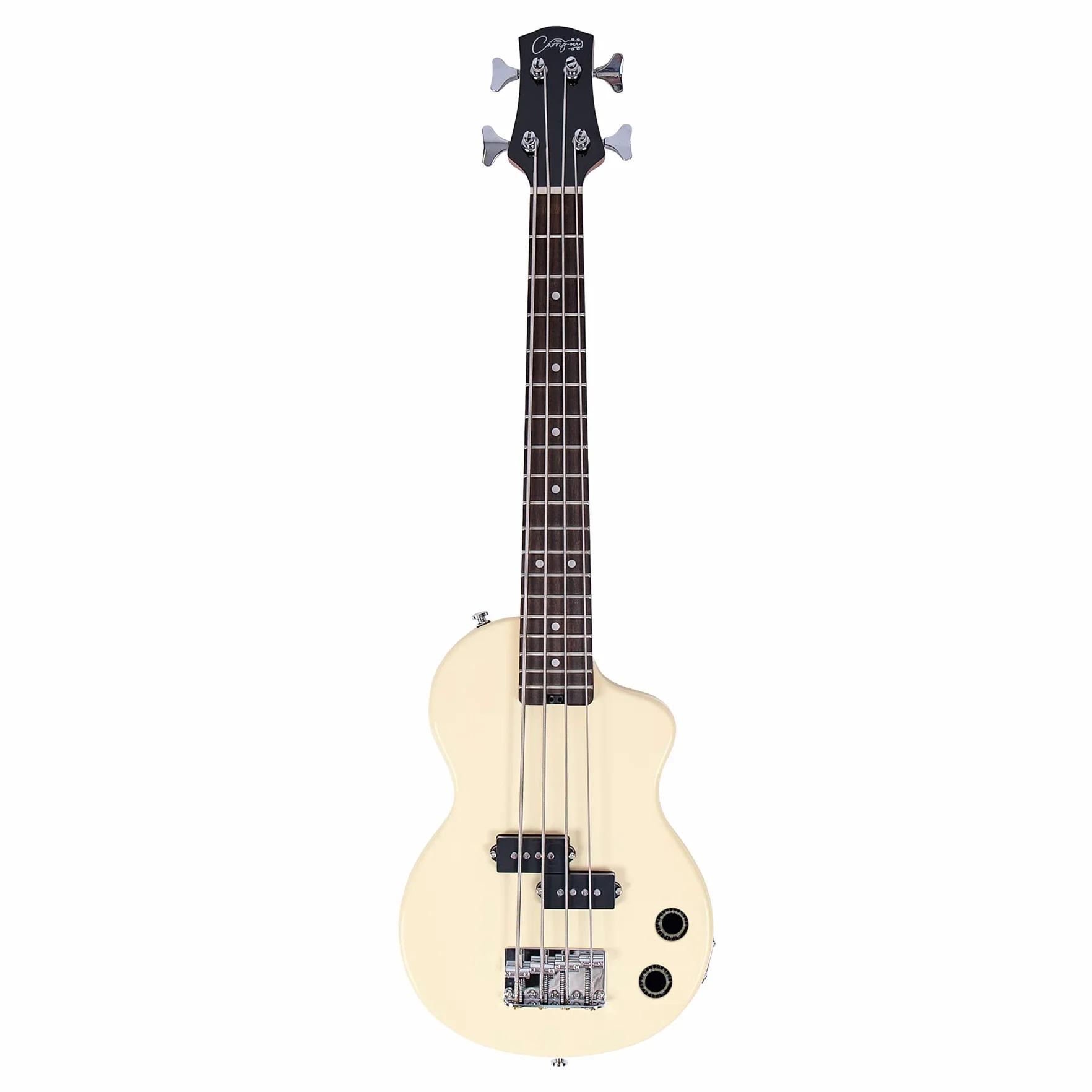 Carry-on Blackstar Mini elektryczna gitara basowa vintage biała idealna dla dzieci i dorosłych, początkujących i podróży