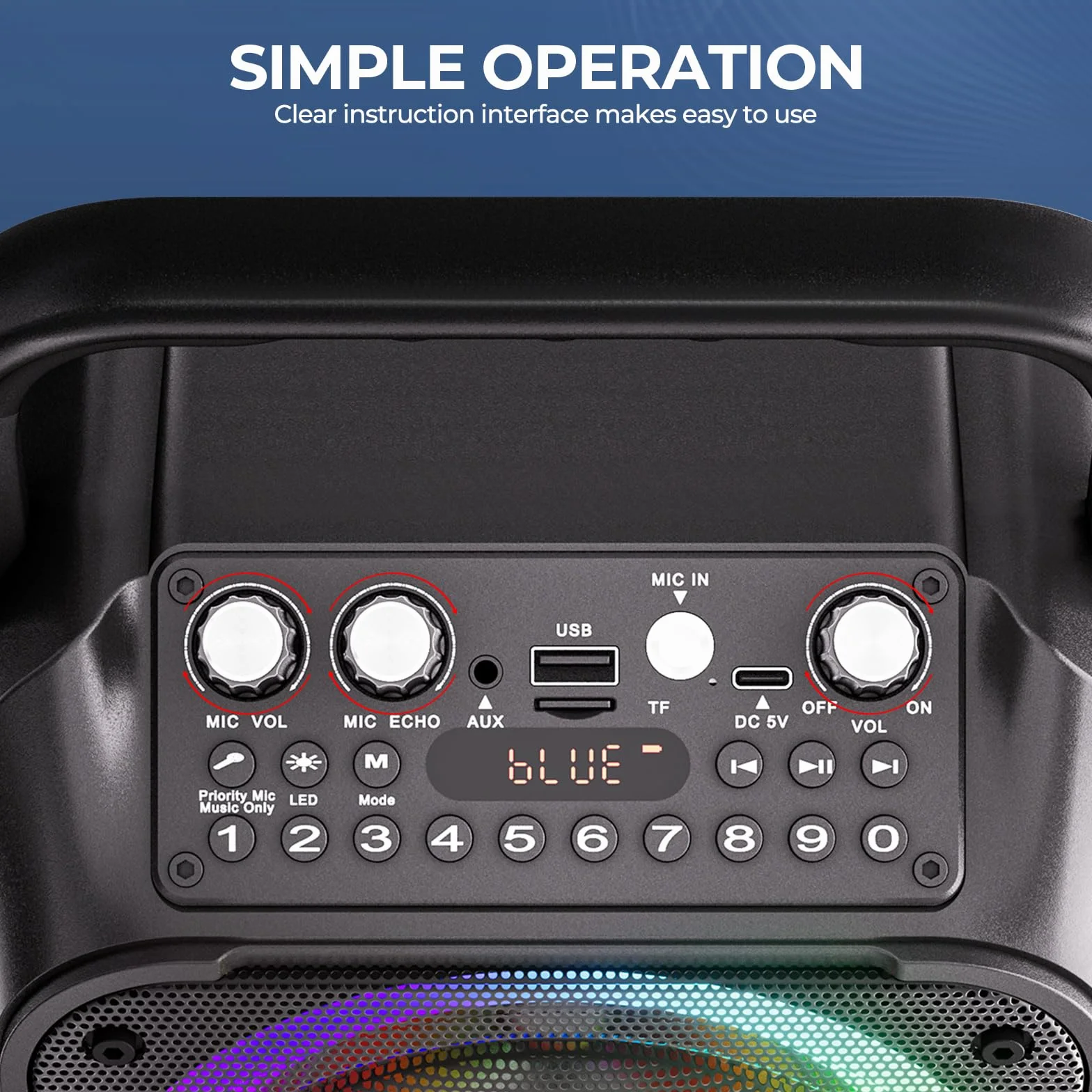 Ankuka Maszyna do karaoke, 2 mikrofony, maszyna do karaoke, dla dorosłych i dzieci, przenośny głośnik Bluetooth z systemem PA, obsługuje TWS/FM/AUX/USB/TF/REC na imprezę, urodziny, dom (czarny)