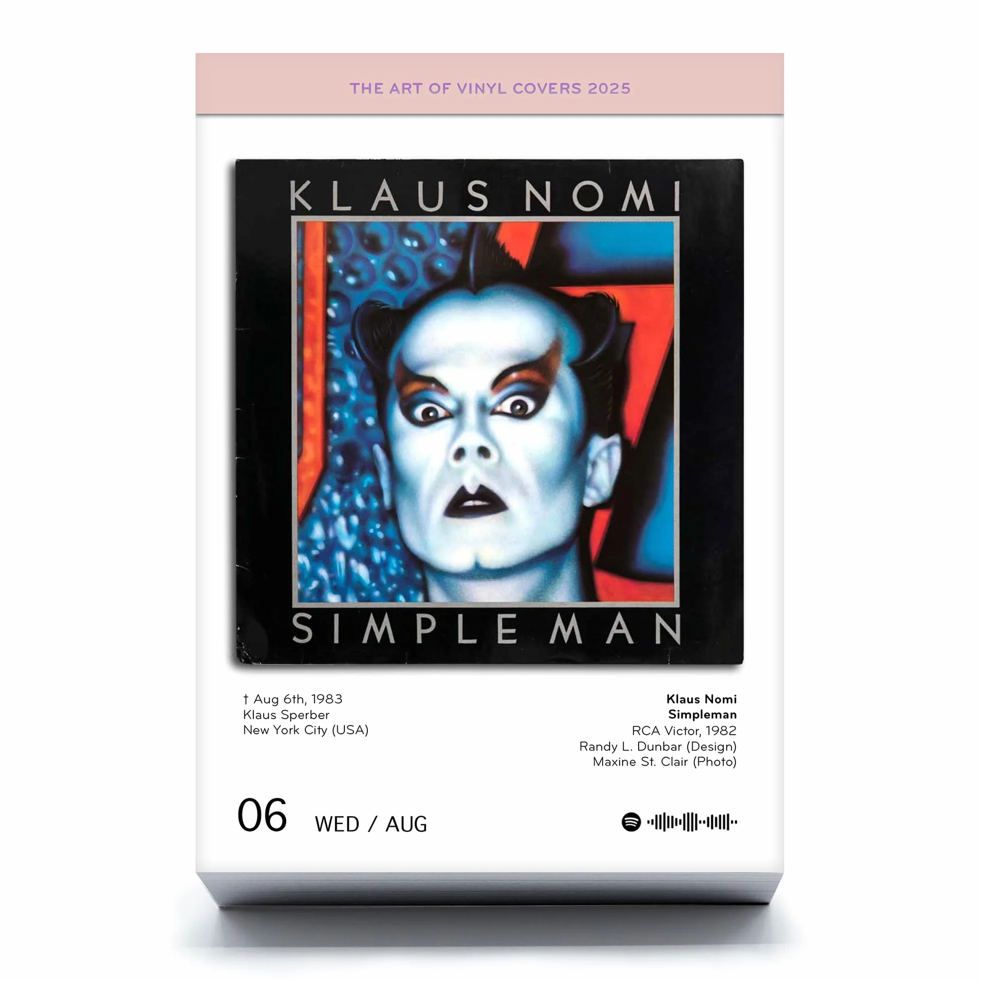 The Art of Vinyl Covers 2025: Tagesabreißkalender mit 365 legendären Vinyl Covern aus über 6 Jahrzehnten. Zusätzlich mit praktischen Spotify Codes.: 8