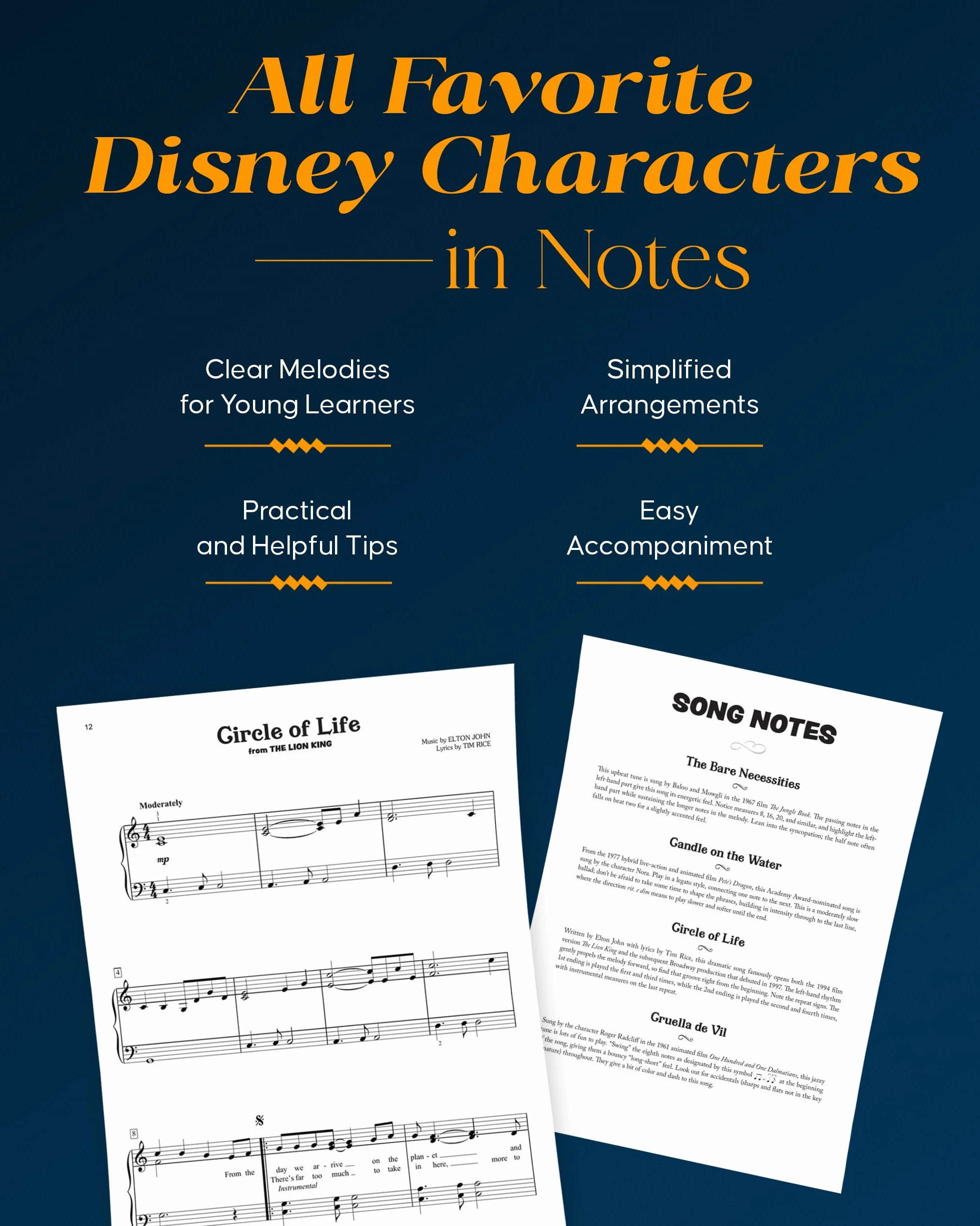 Disney Songs for Kids - Easy Piano Songbook: 20 Favorites Arranged for Easy Piano