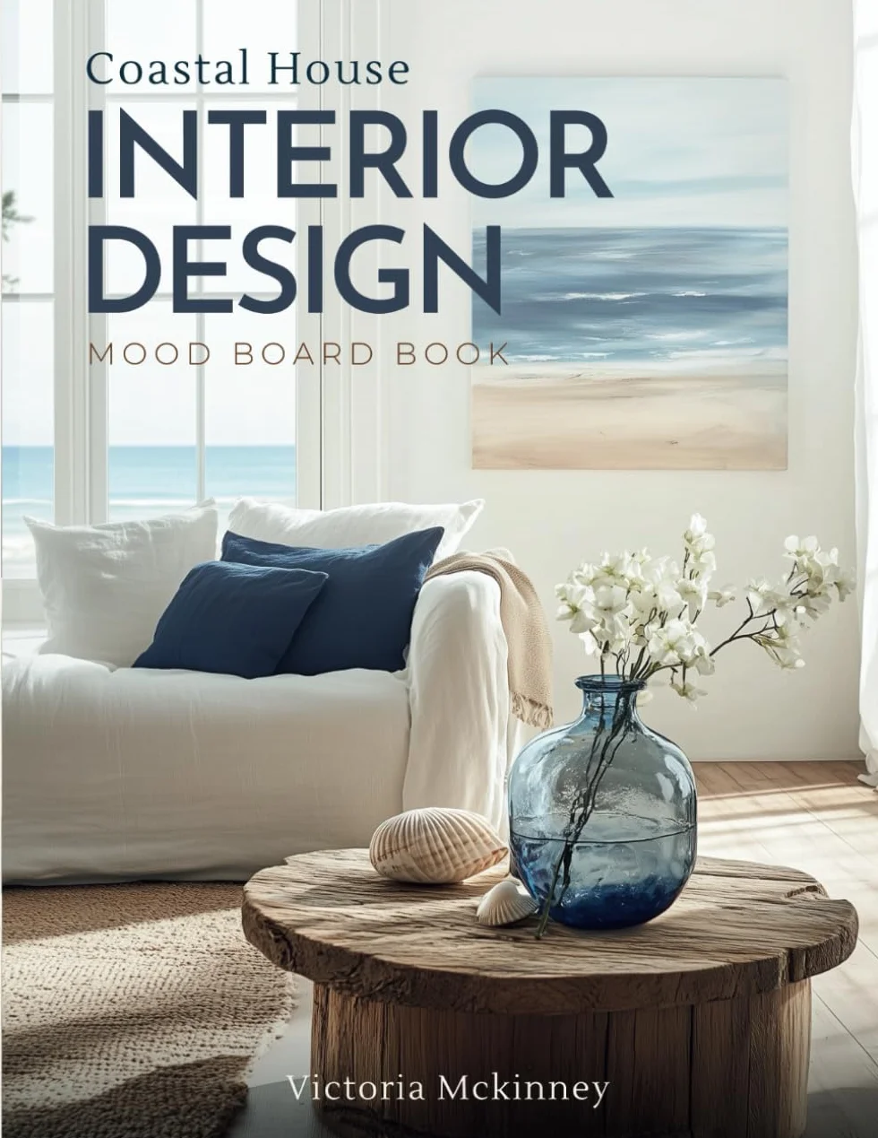 Coastal House Interior Design Mood Board Book: Includes 500+ Blue and White Beach Houses Interiors, Room Decor Magazine, Ocean Vibe Vision Board, ... Sea Homes, Coffee Table & Staging Inspiration