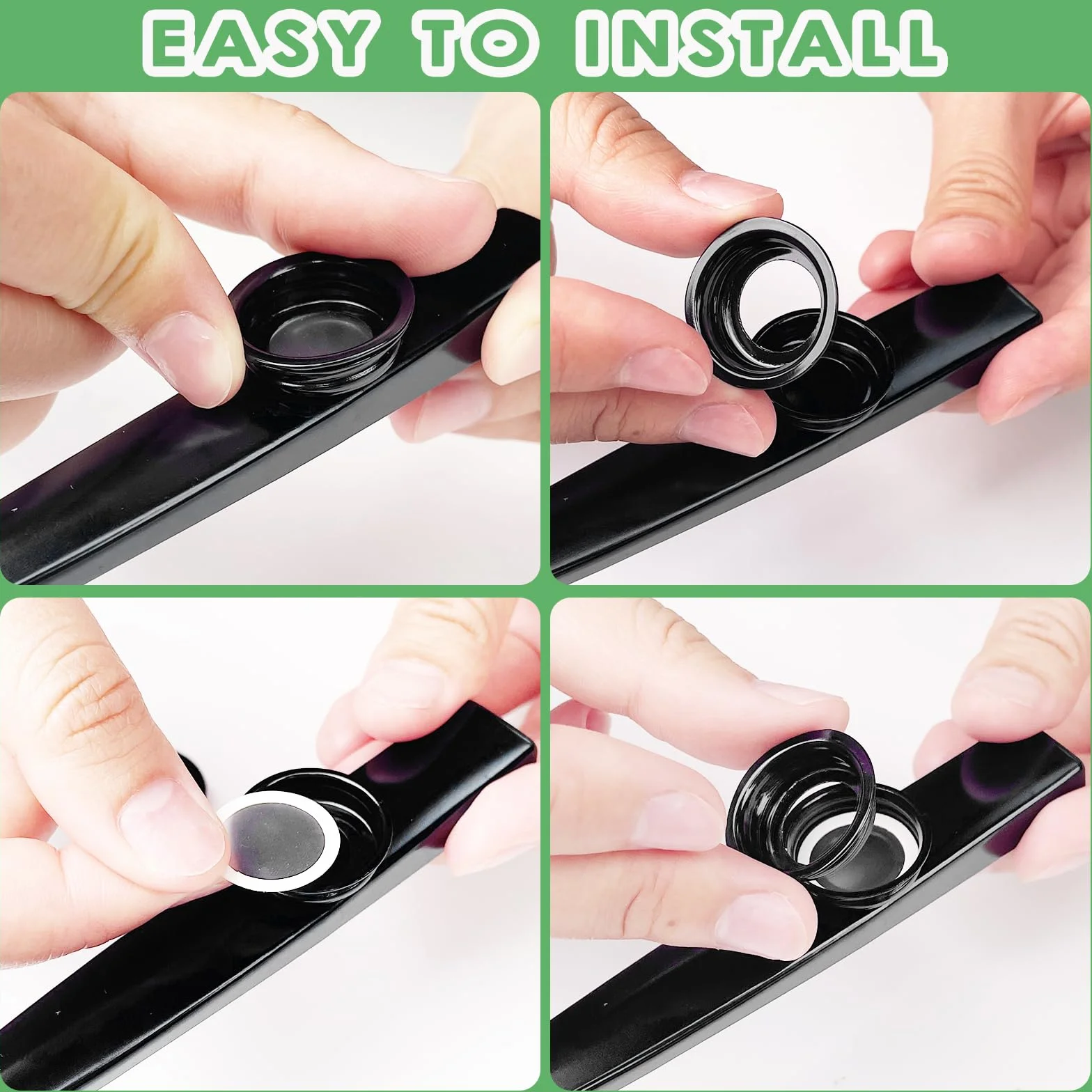 2 sztuk Kazoo instrument perkusyjny, metal Kazoo
