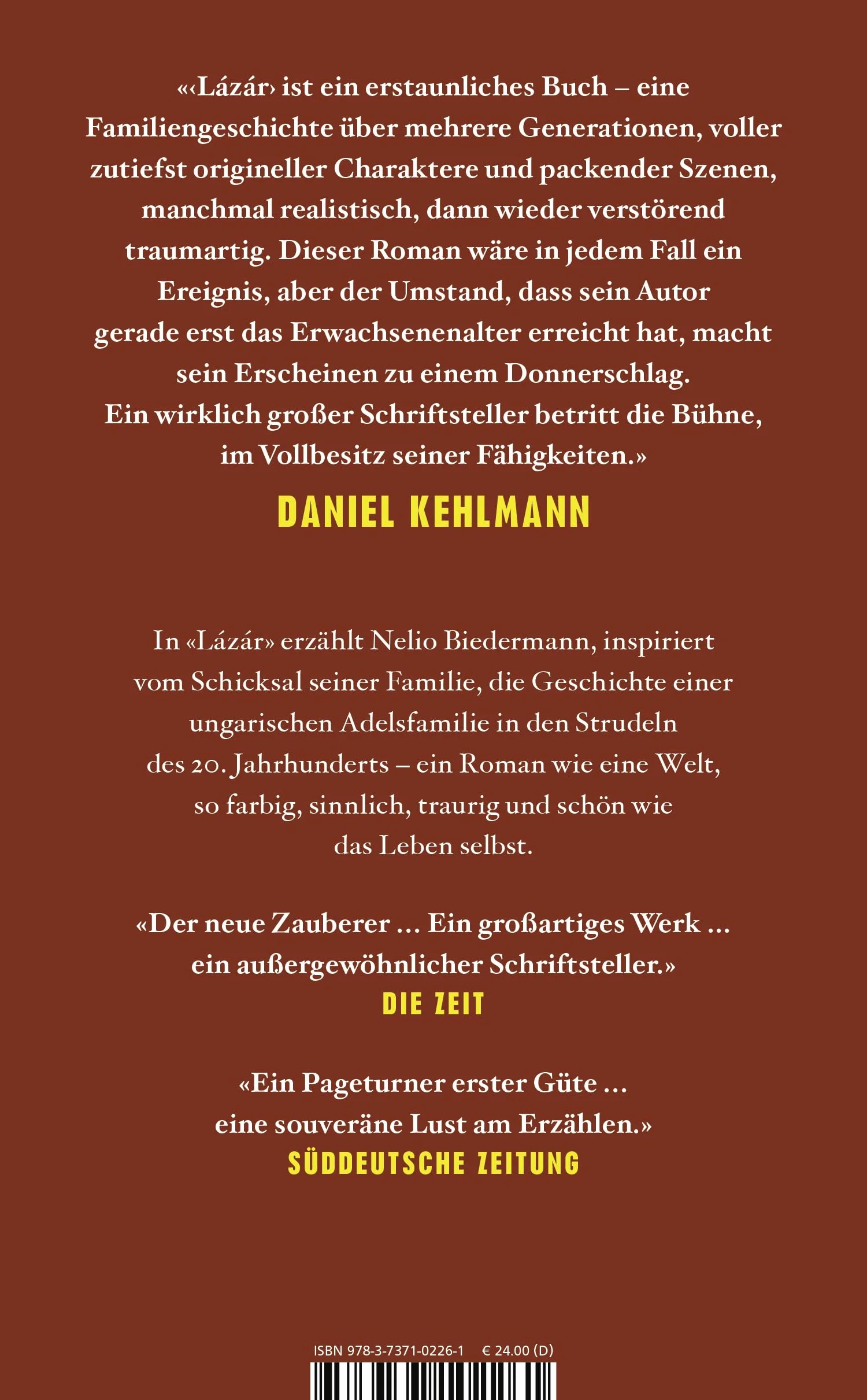 Lázár: "Der neue Zauberer ... ein großartiges Werk." Die Zeit | Lieblingsbuch der Unabhängigen 2025