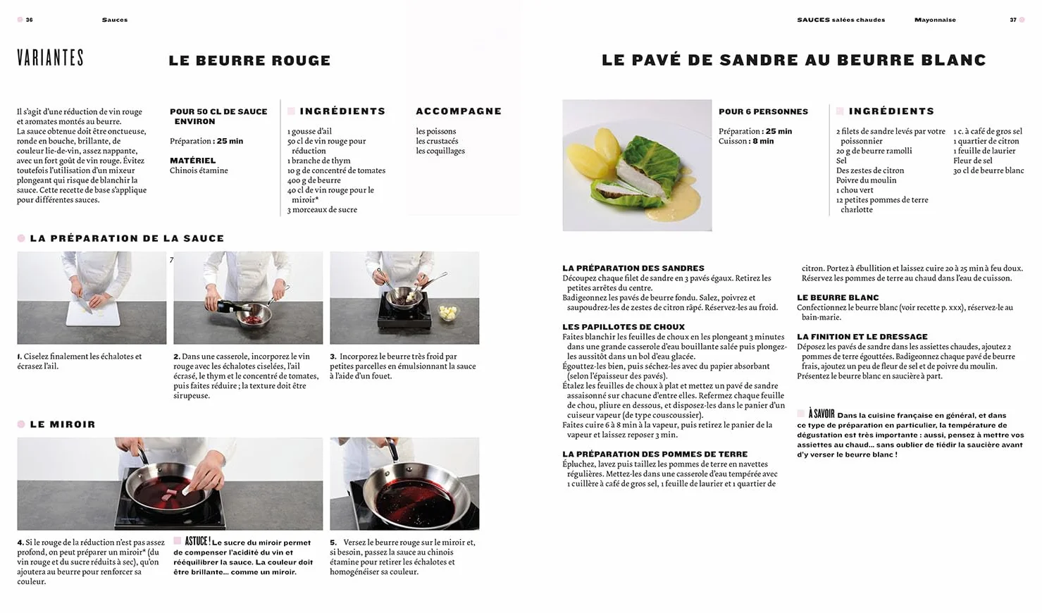 Sauces, Leçons en pas à pas