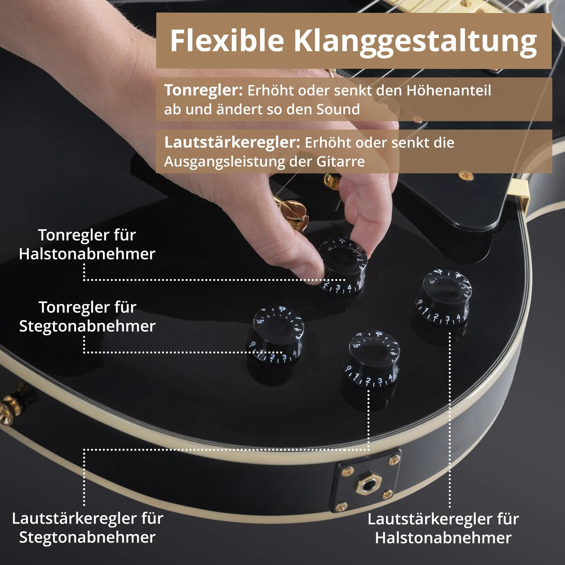 Rocktile Pro L-200BK gitara elektryczna czarna Deluxe