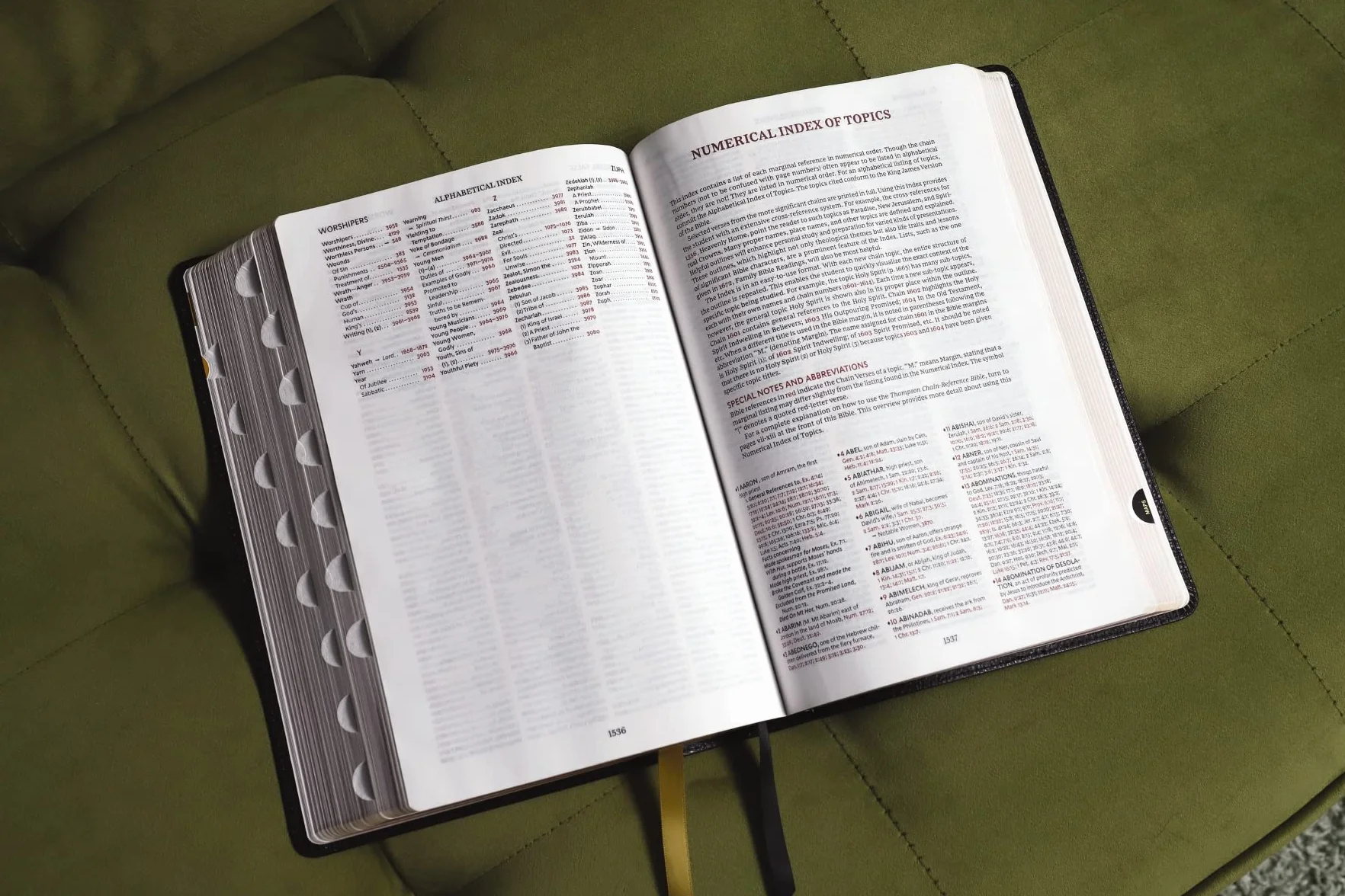 Kjv, Thompson Chain-Reference Bible, Large Print, Bonded Leather, Black, Red Letter, Thumb Indexed, Comfort Print: King James Version, Black, European Bonded Leather, Red Letter