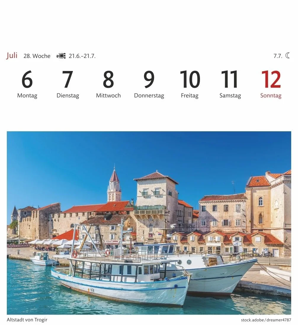 Kroatien Sehnsuchtskalender 2026 - Wochenkalender mit 53 Postkarten: Malerische Orte und die schönsten Landschaften Kroatiens im ... Reise-Kalender zum Aufstellen oder Aufhängen