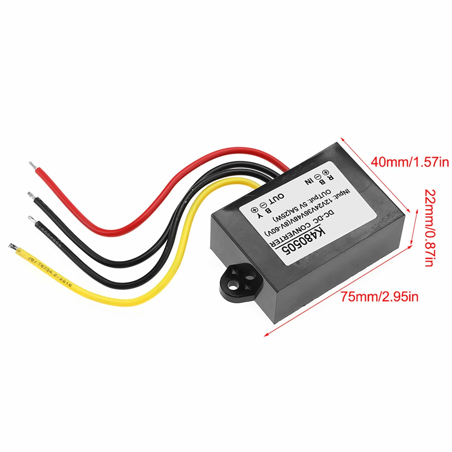 DC-DC zasilacz obniżający napięcie 12V/24V/36V/48V do 5V 5A zasilacz obniżający napięcie