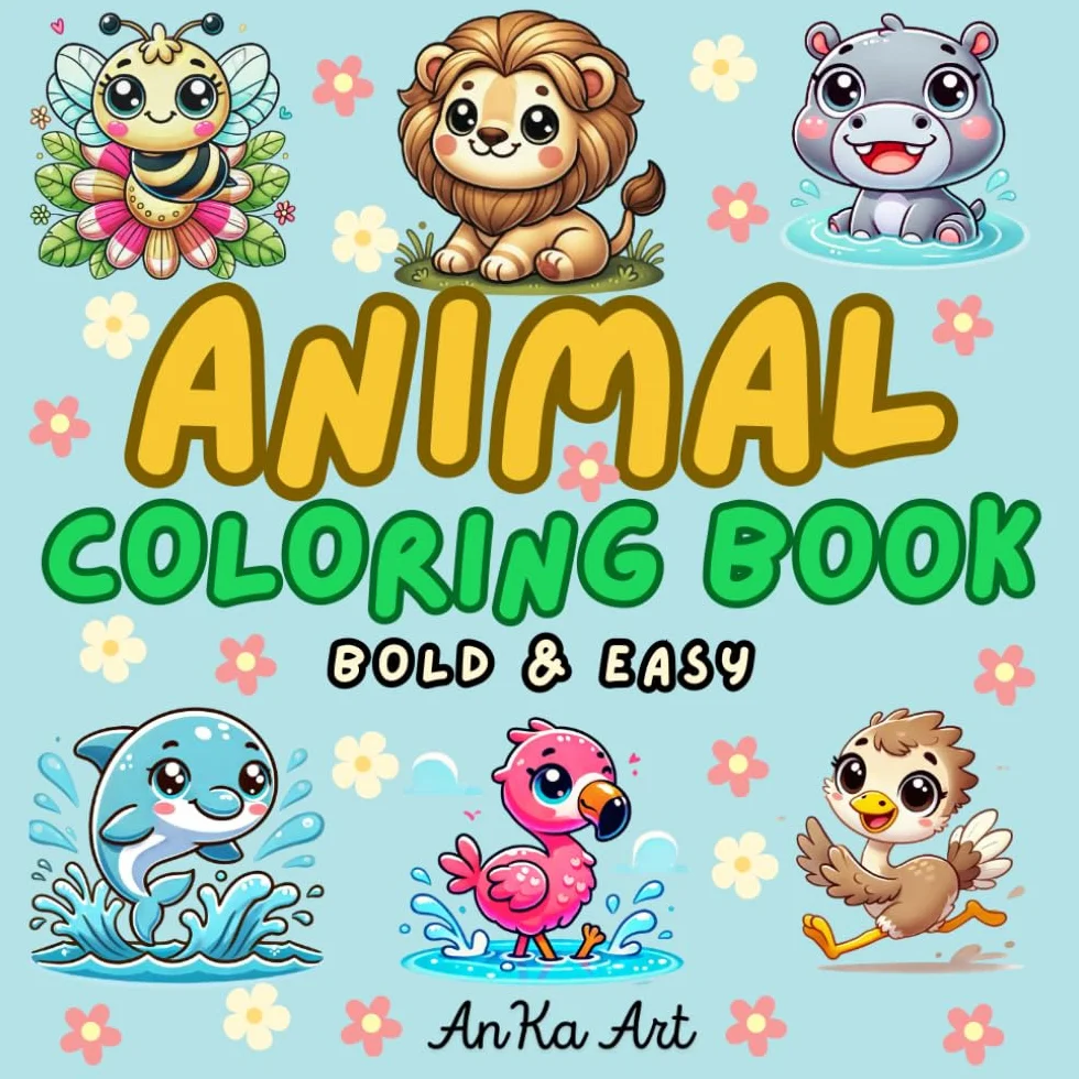 Animal Coloring Book (Bold and Easy): Fun & Stress-Relieving for All Ages