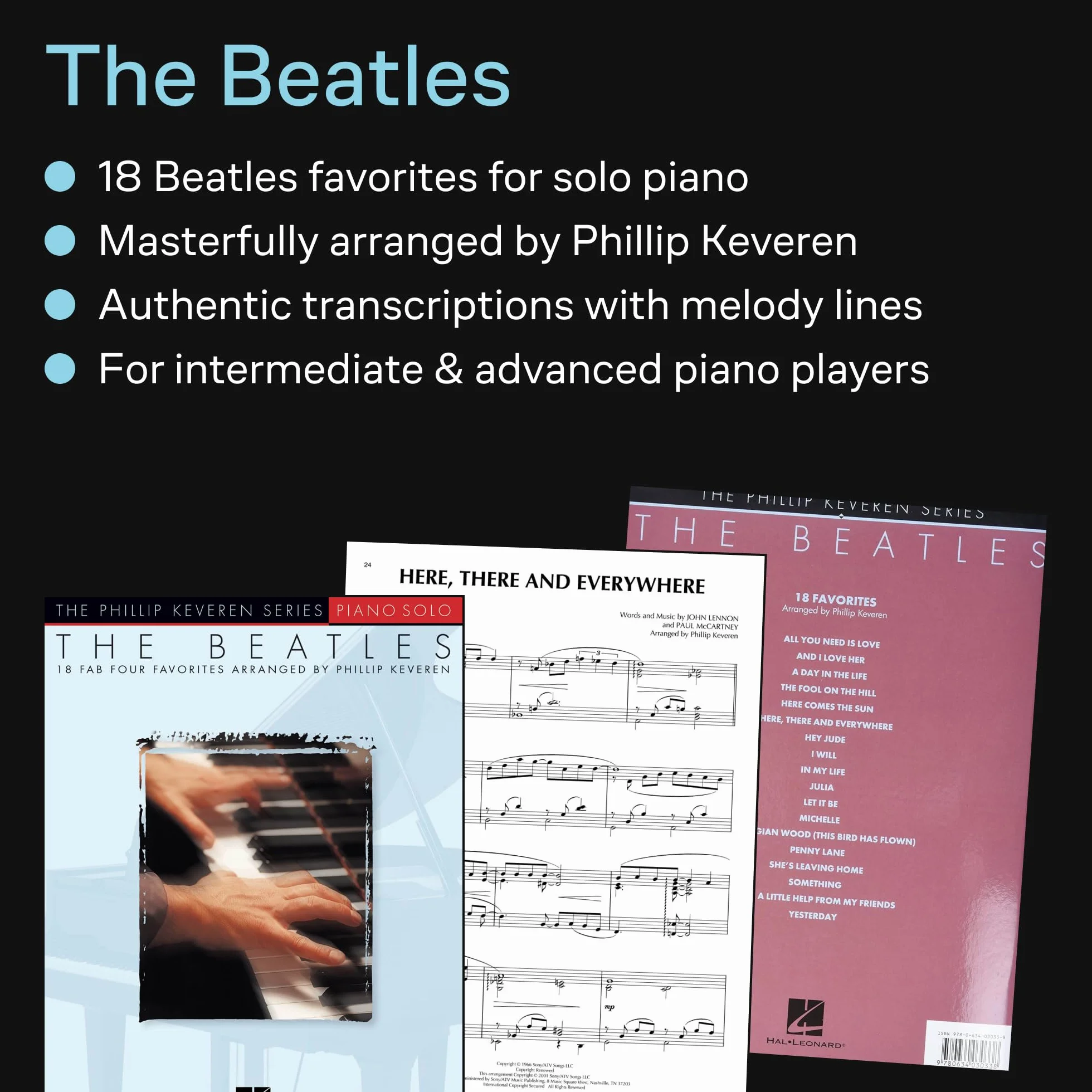 The beatles - 18 piano solos piano: Arr. Phillip Keveren the Phillip Keveren Series Piano Solo Nfmc 2024-2028 Selection