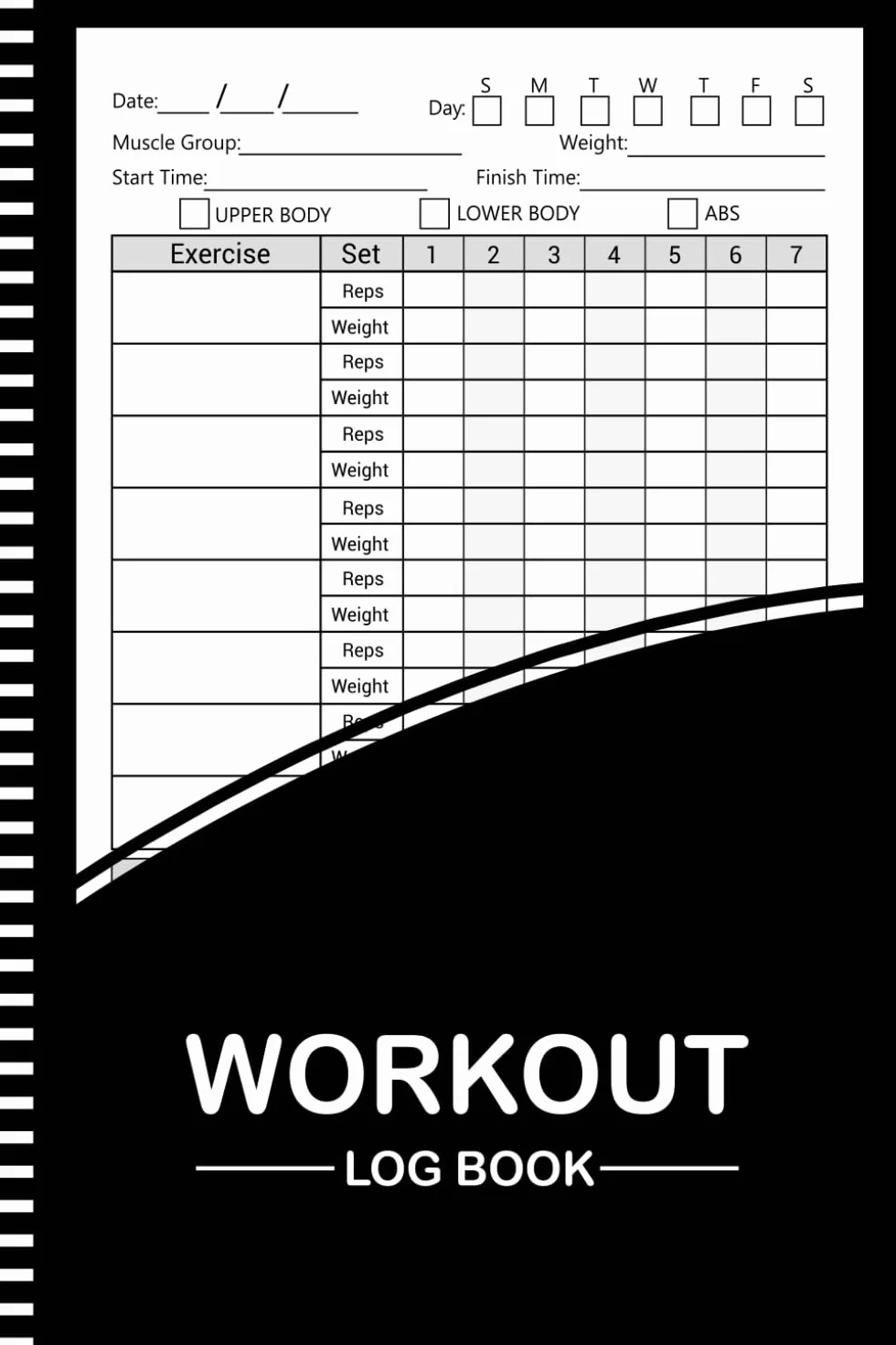 Workout Log Book: workout notebook and Cardio Fitness Record Tracker for Men and Women ( 105 Pages, 6"x9" Inche )