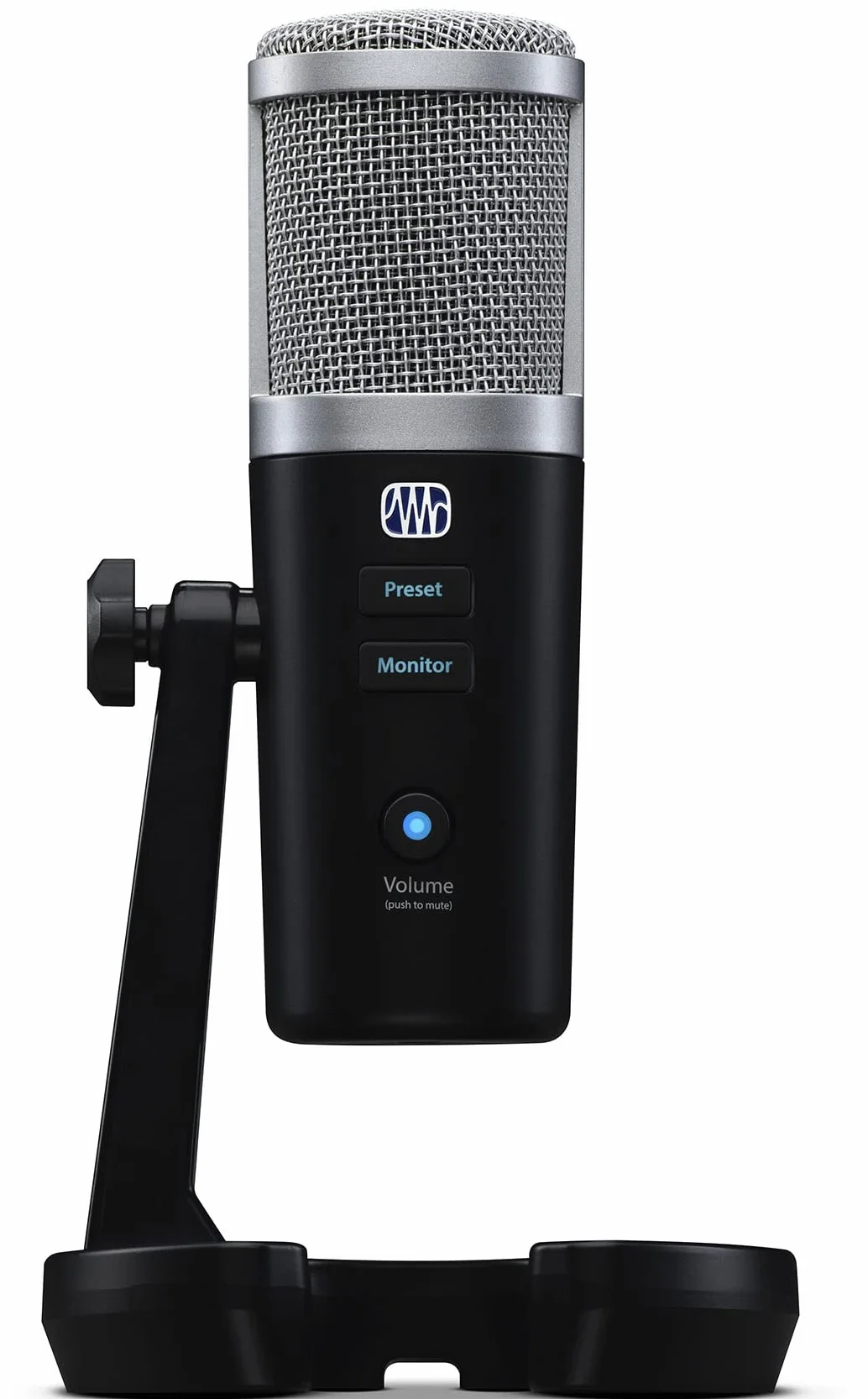 PreSonus Revelator mikrofon pojemnościowy USB z pakietem oprogramowania do podcastów, nagrywania, strumieniowania, z wbudowanymi efektami głosowymi i mieszaczem pętlowym do gier, rozmów kwalifikacyjnych przez Skype, Discord, Zoom
