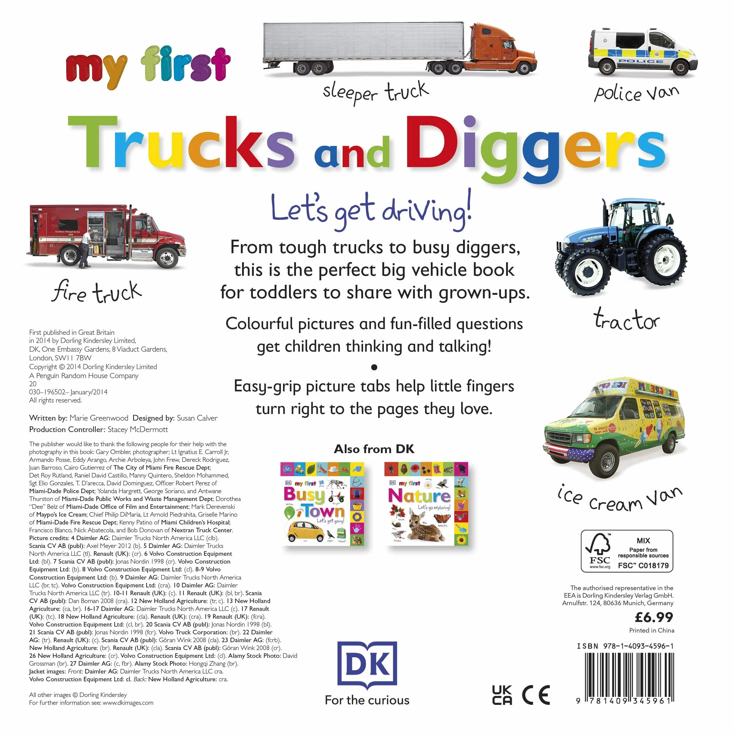 My First Trucks and Diggers Let's Get Driving (My First Tabbed Board Book)