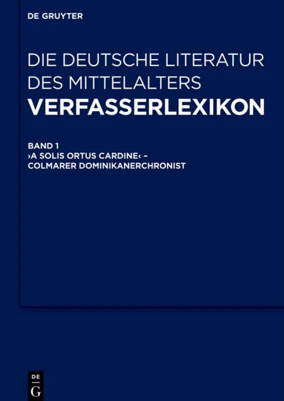 Verfasserlexikon - Die deutsche Literatur des Mittelalters.: 11 bänder: [studienausgabe]