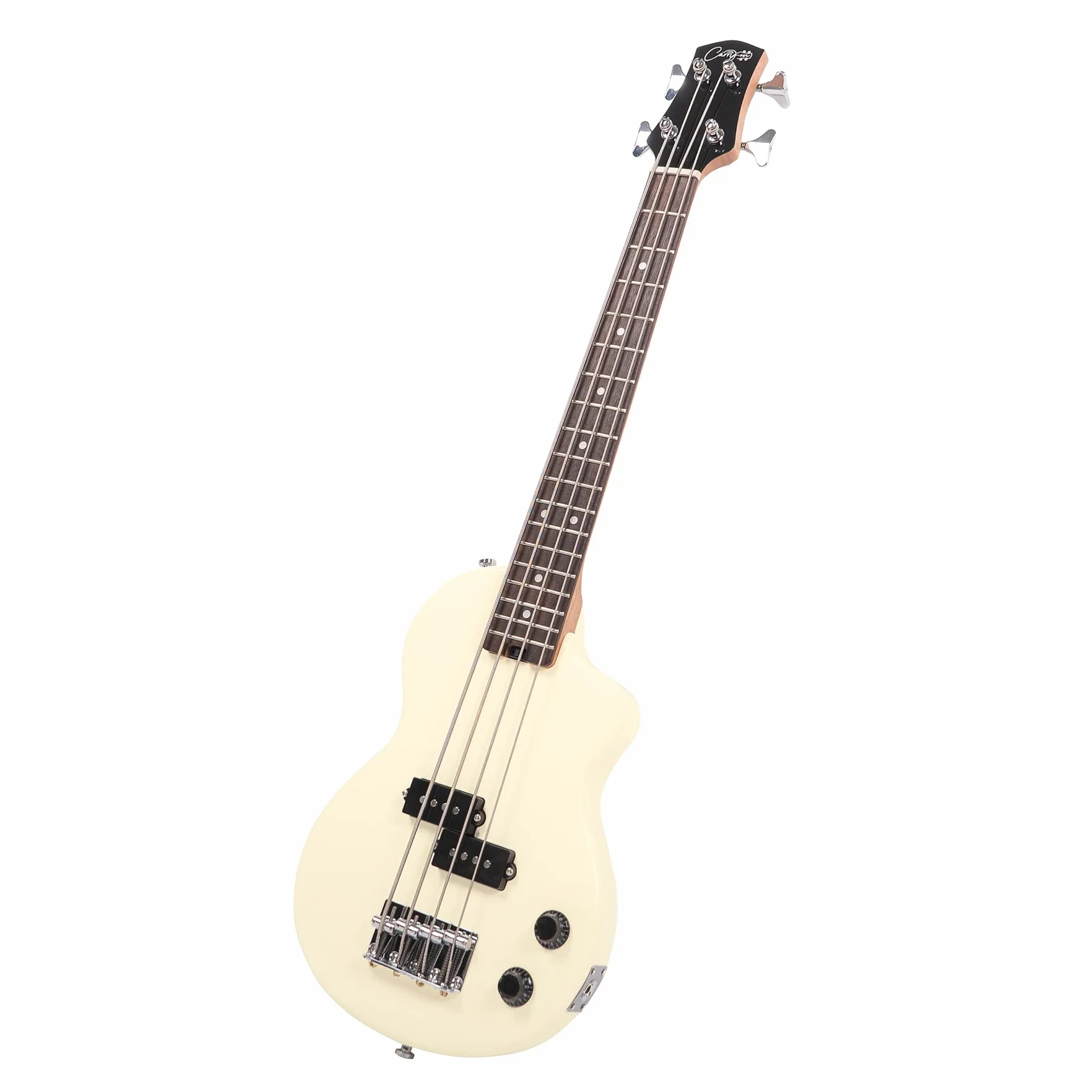 Carry-on Blackstar Mini elektryczna gitara basowa vintage biała idealna dla dzieci i dorosłych, początkujących i podróży